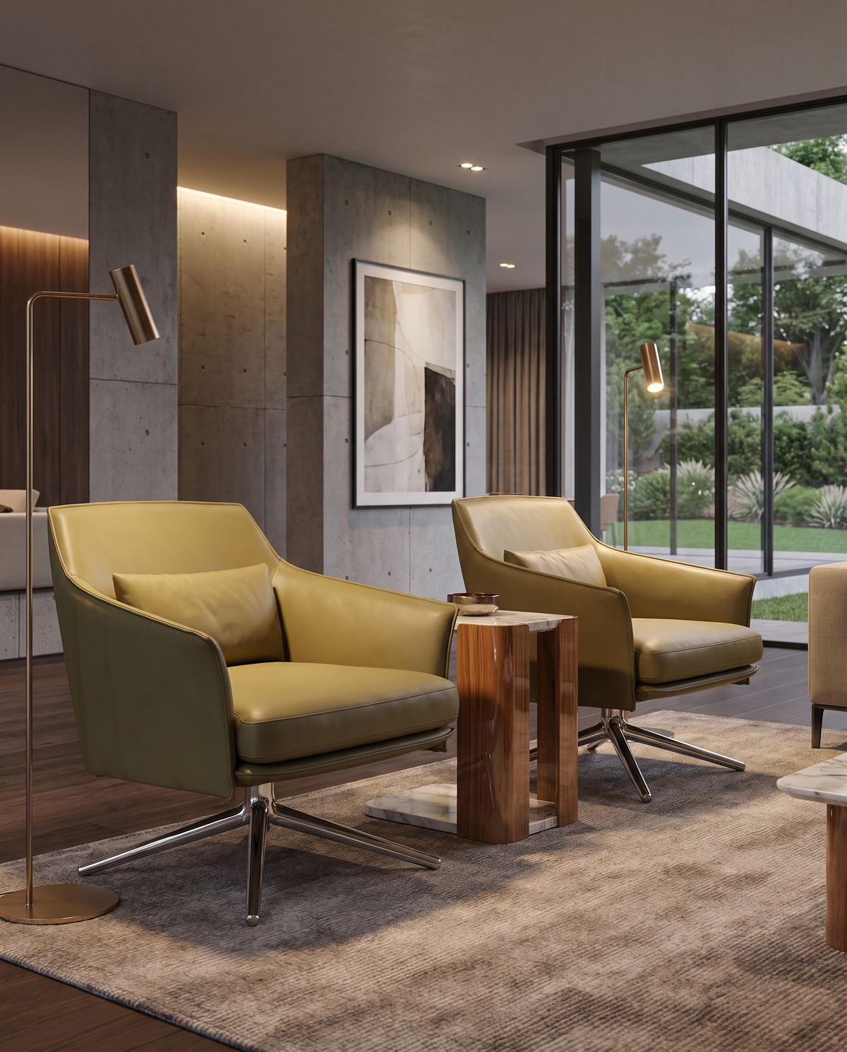 Sartor Olive Green Armchair
