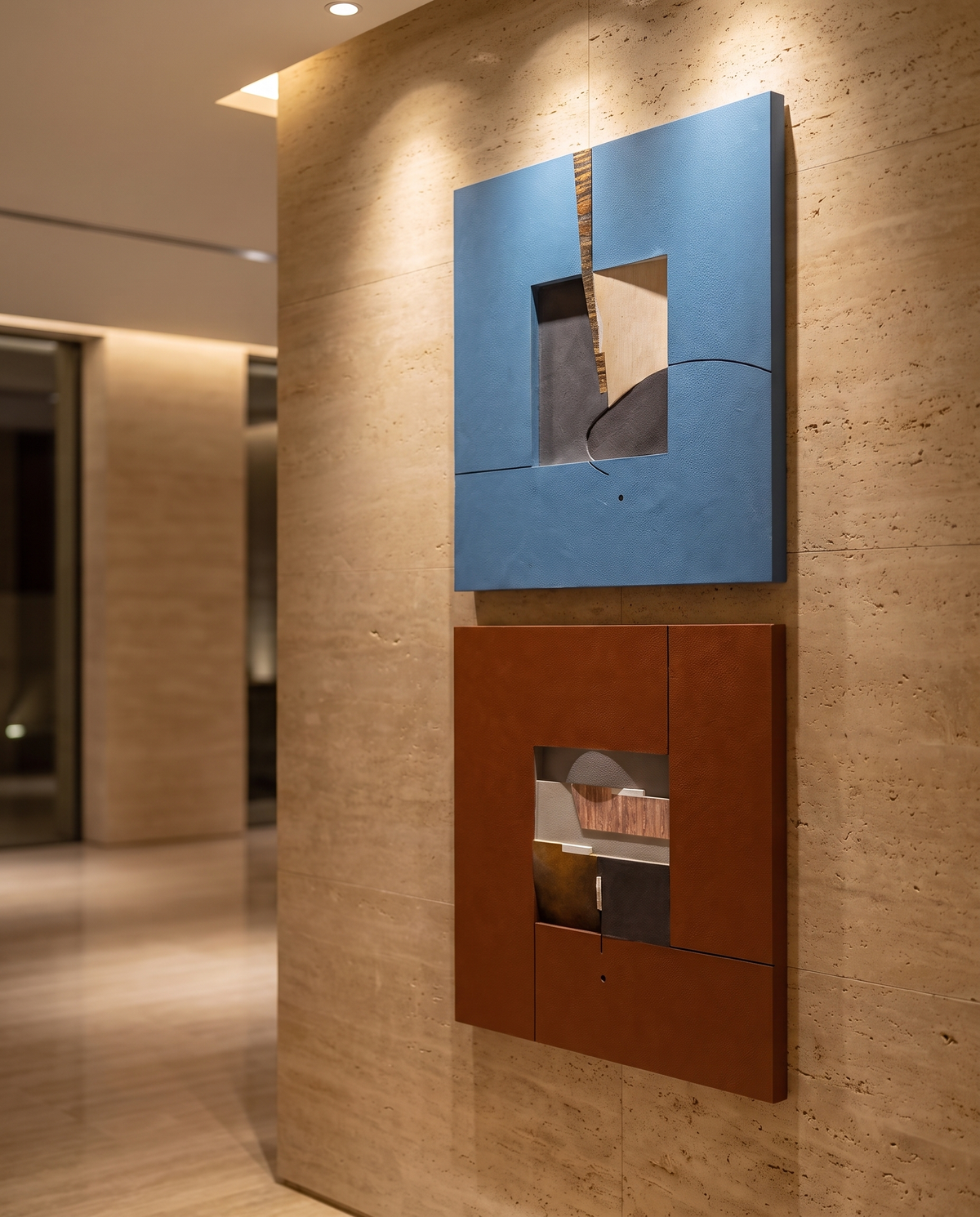 Terra & Cerulean Duo - Modern Luxury Wallart