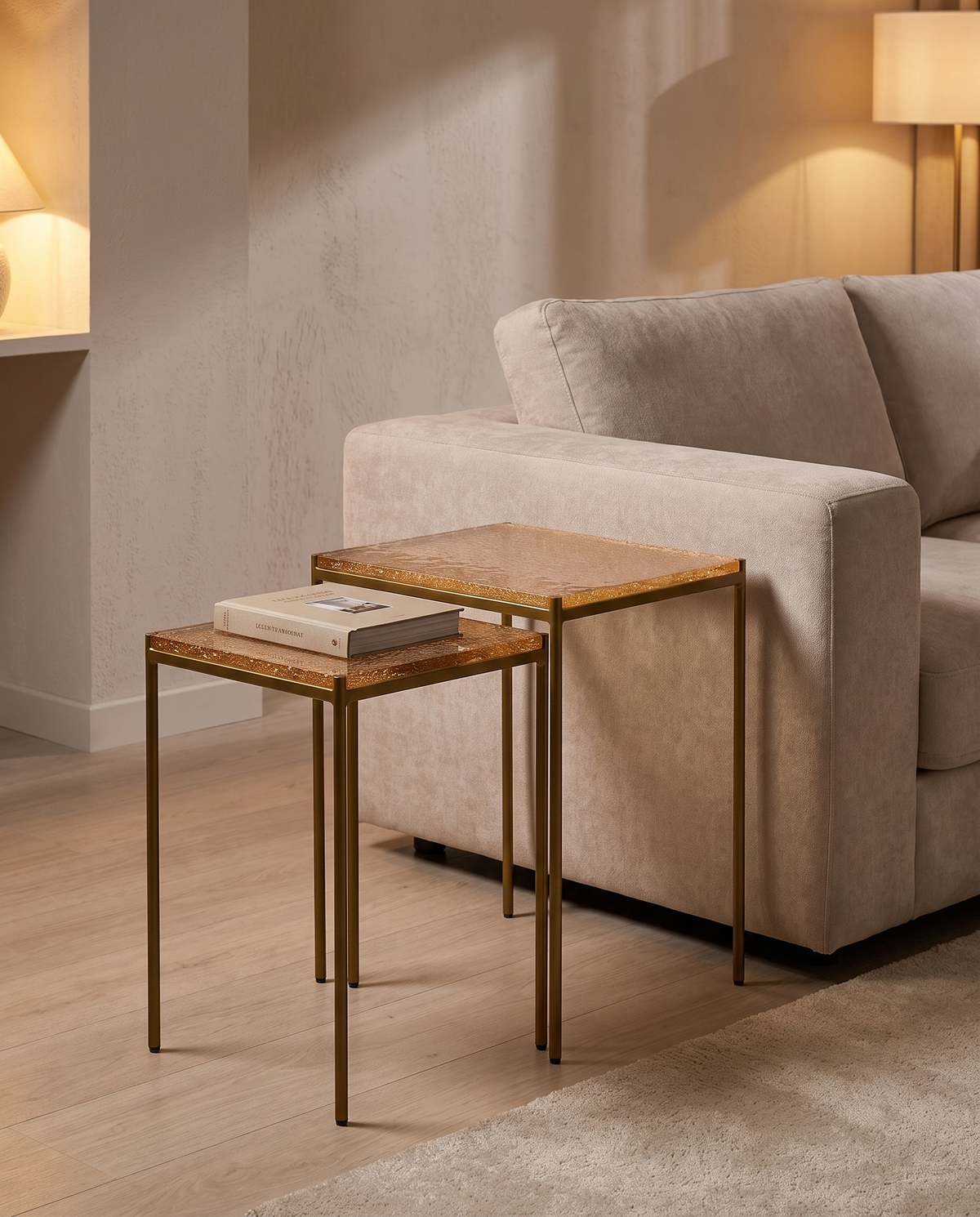 The Grid & Glow Side Table Set