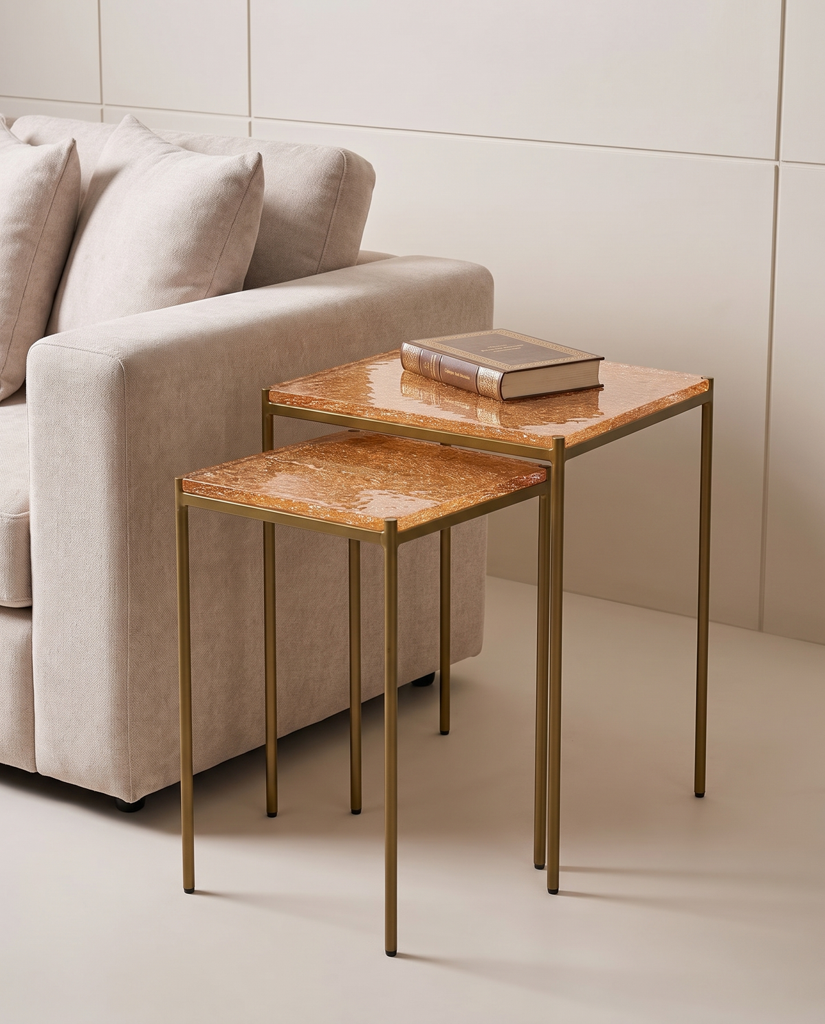 The Grid & Glow Side Table Set