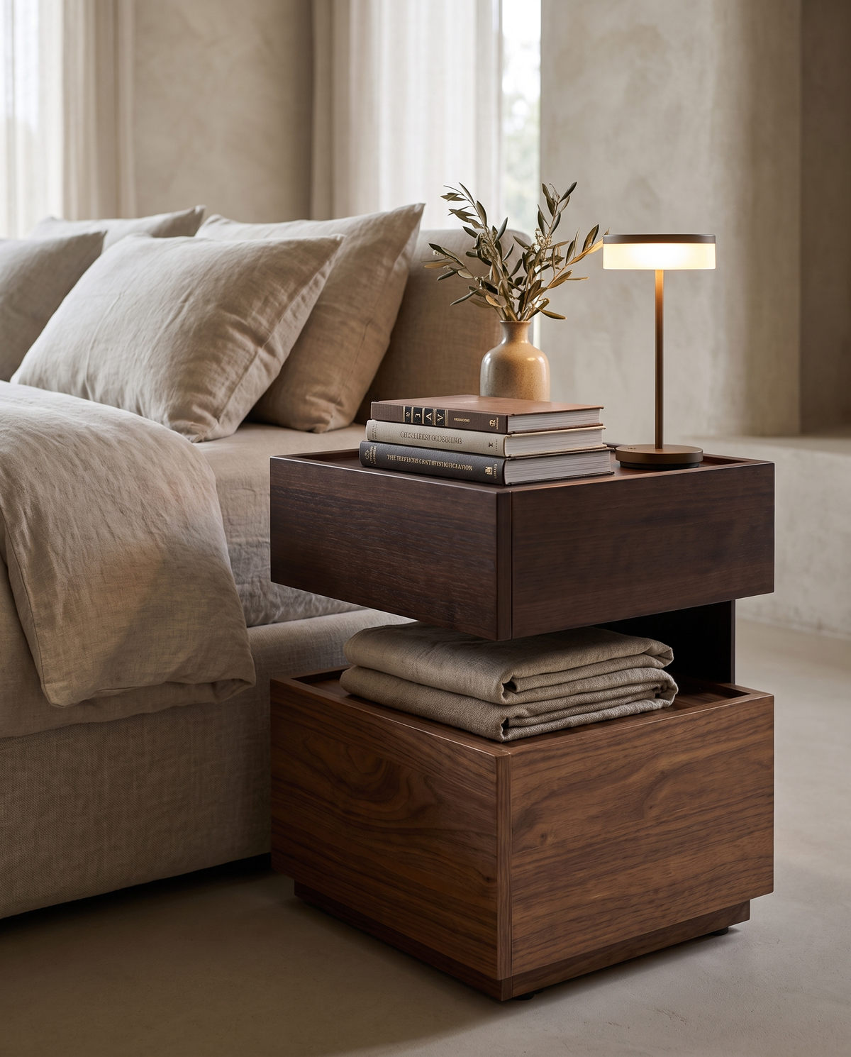 The Levitt Nightstand Bedside Table(Set of 2)