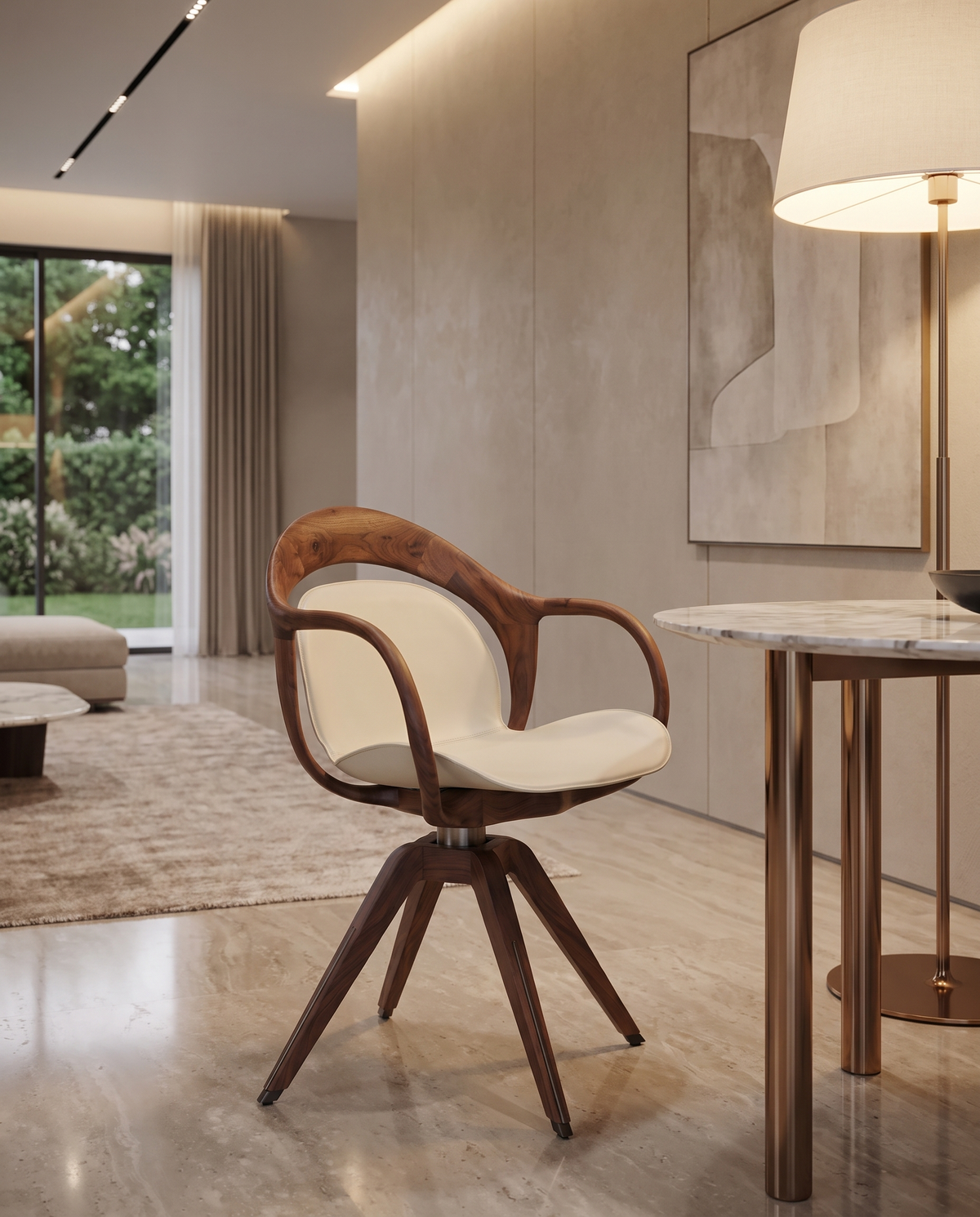 The Meda Swivel Armchair