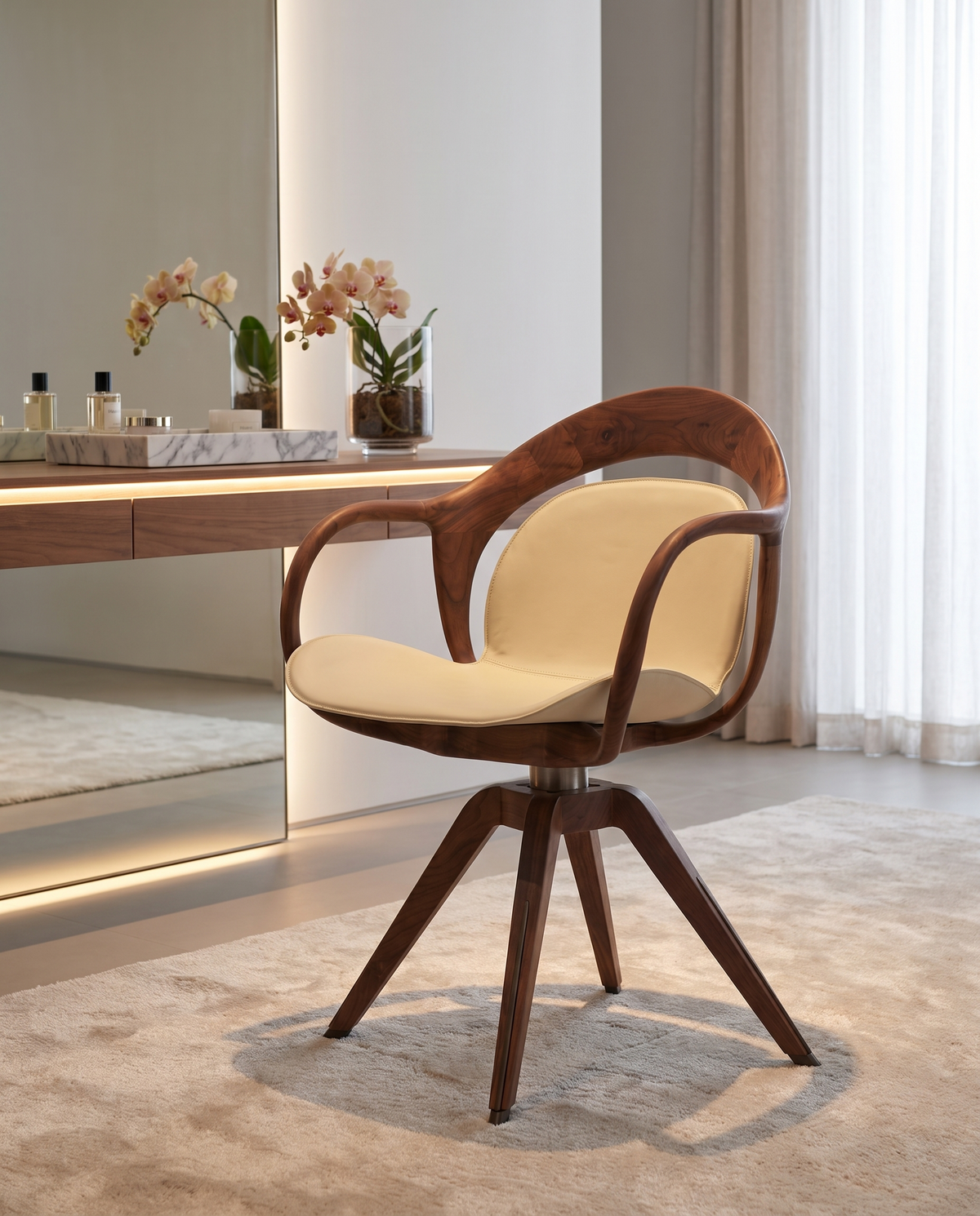 The Meda Swivel Armchair