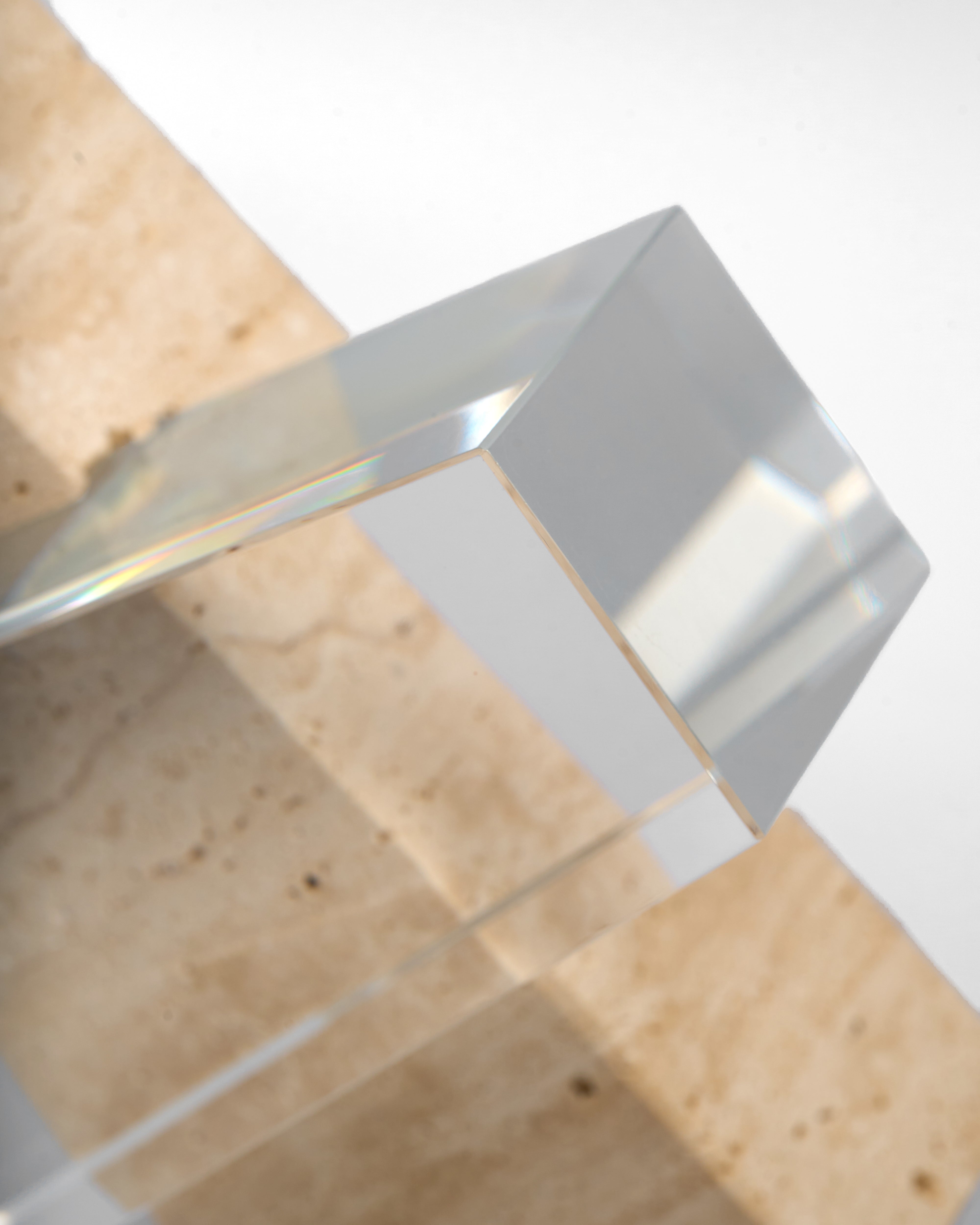 The Obelisk Balance Beige Stone Decor