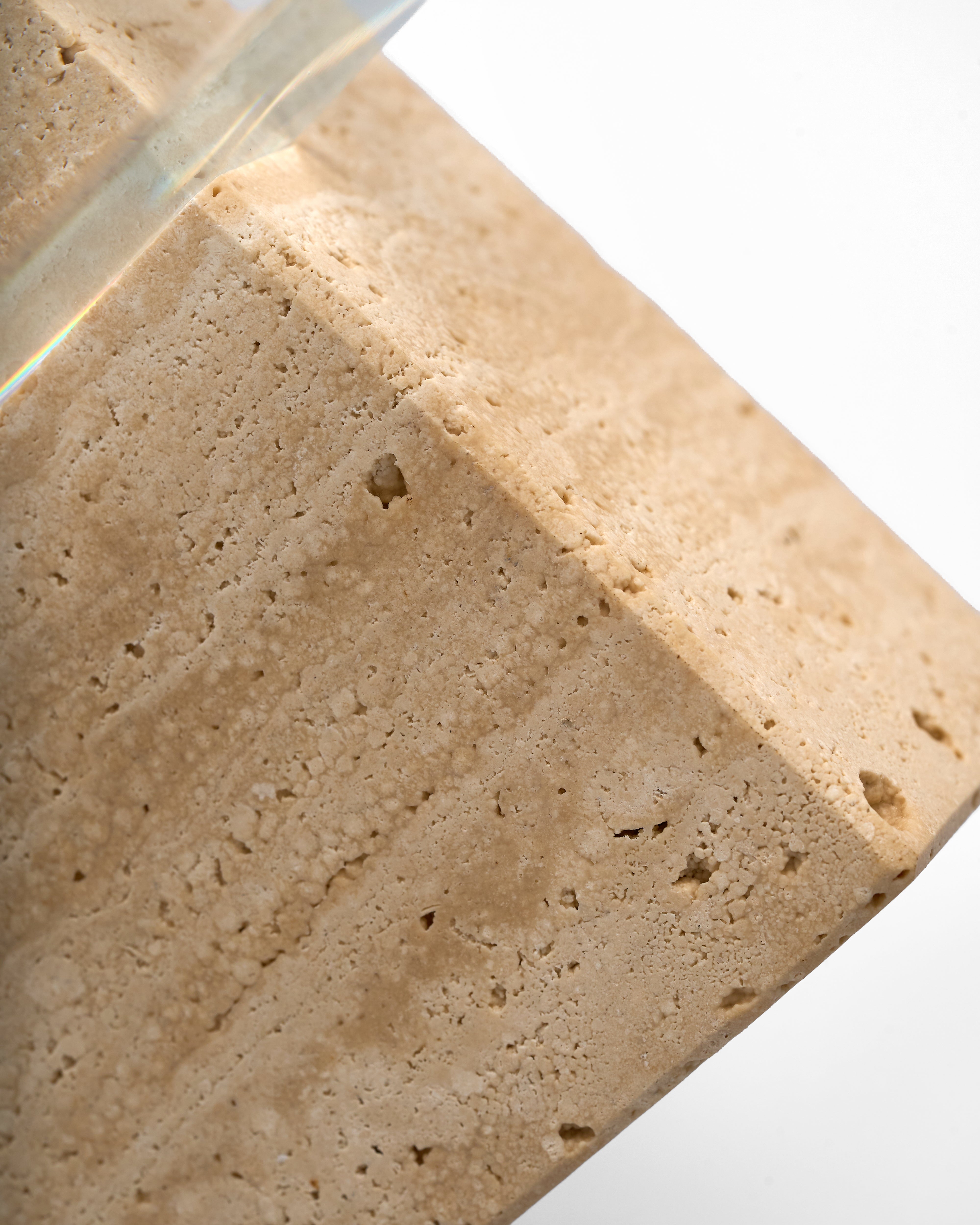 The Obelisk Balance Beige Stone Decor