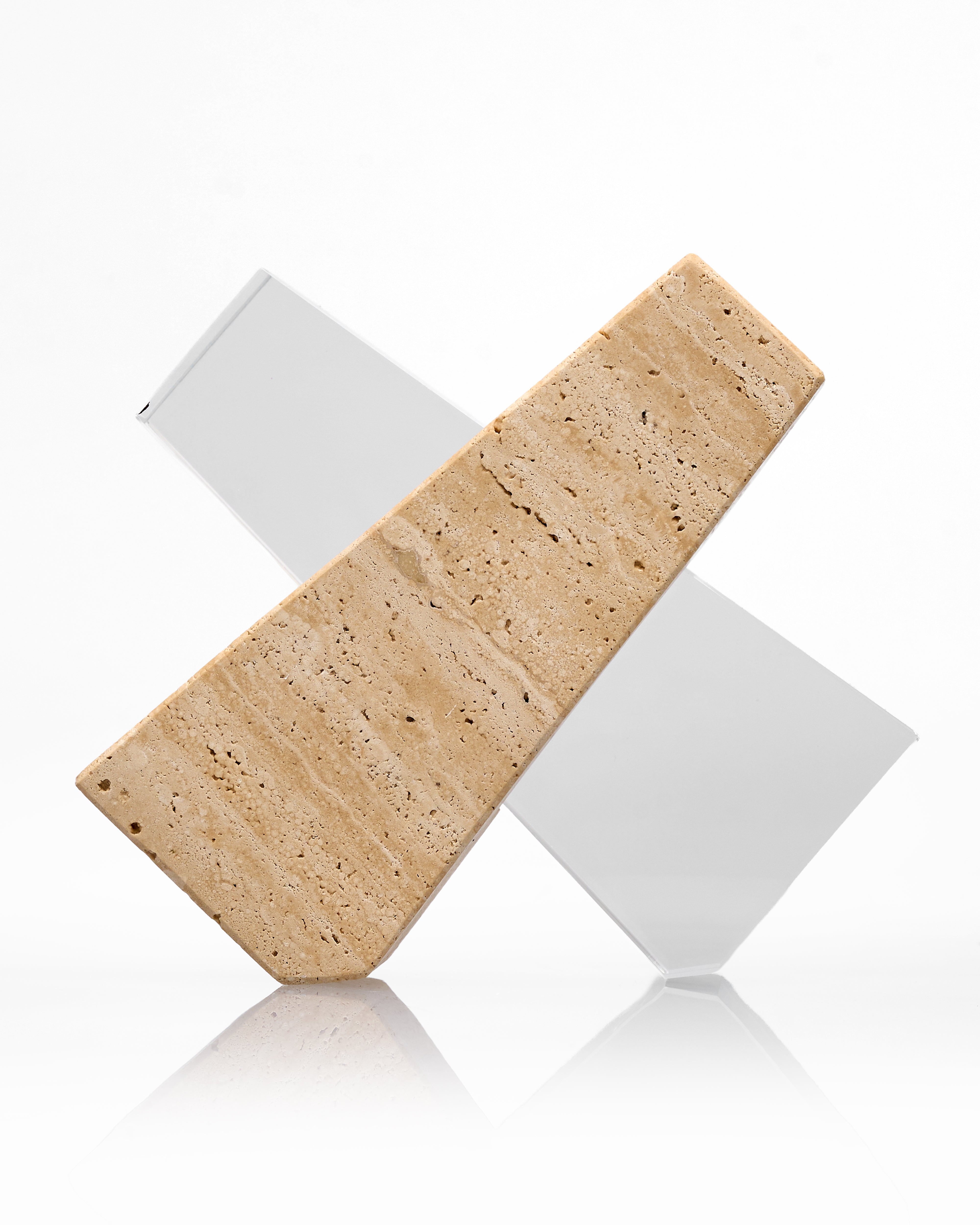 The Obelisk Balance Beige Stone Decor
