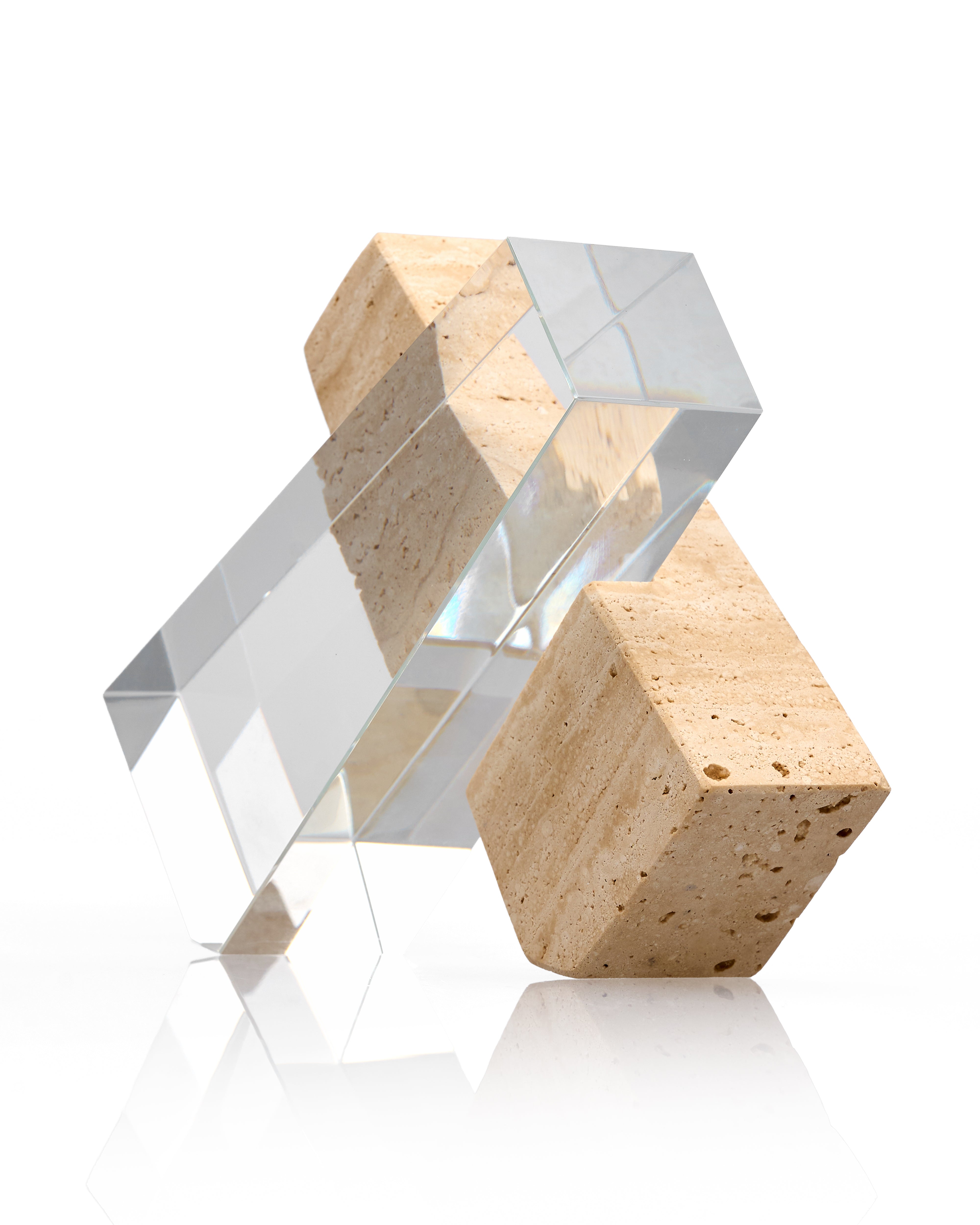 The Obelisk Balance Beige Stone Decor