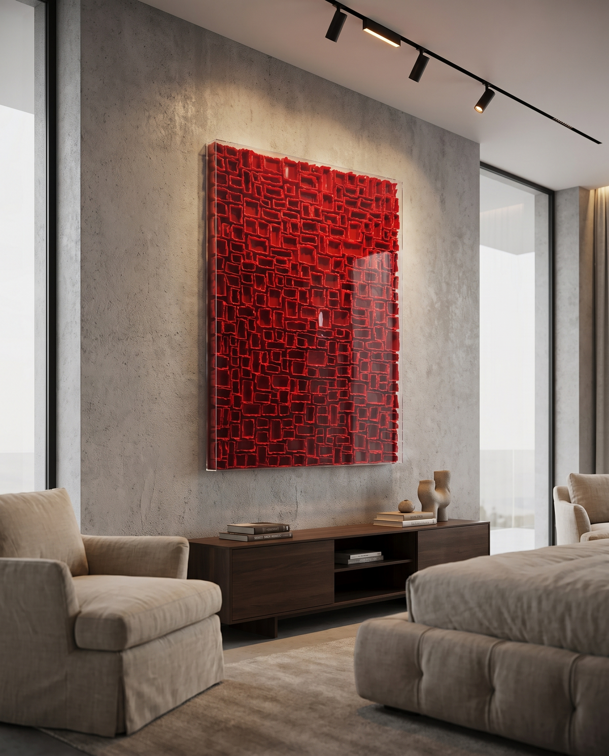 The Obsidian Rift - Modern Luxury Wallart