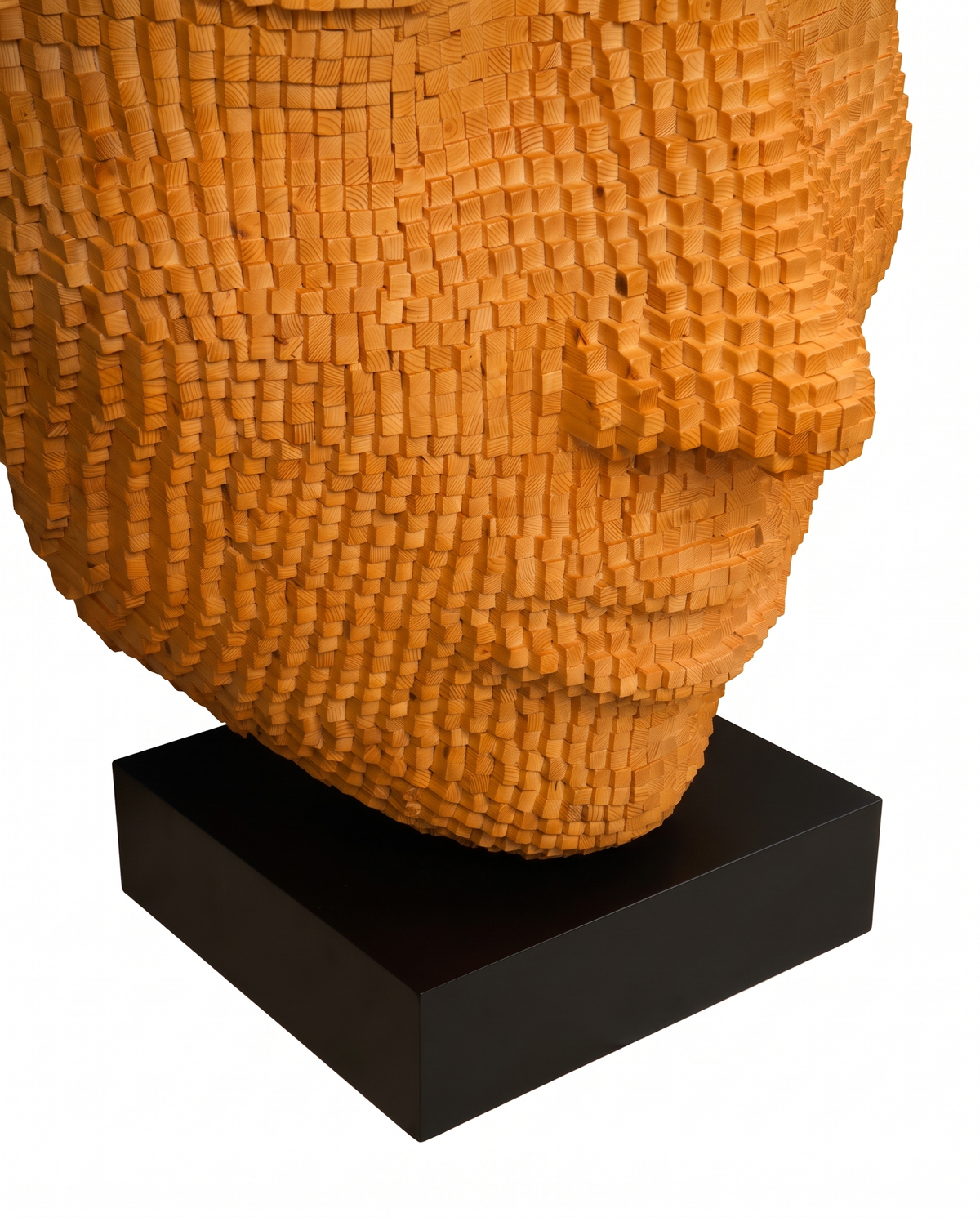 The Quiet Mind Wooden Face Sculpture Large