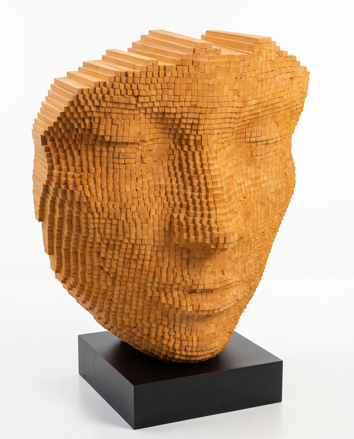 The Quiet Mind Wooden Face Sculpture Large
