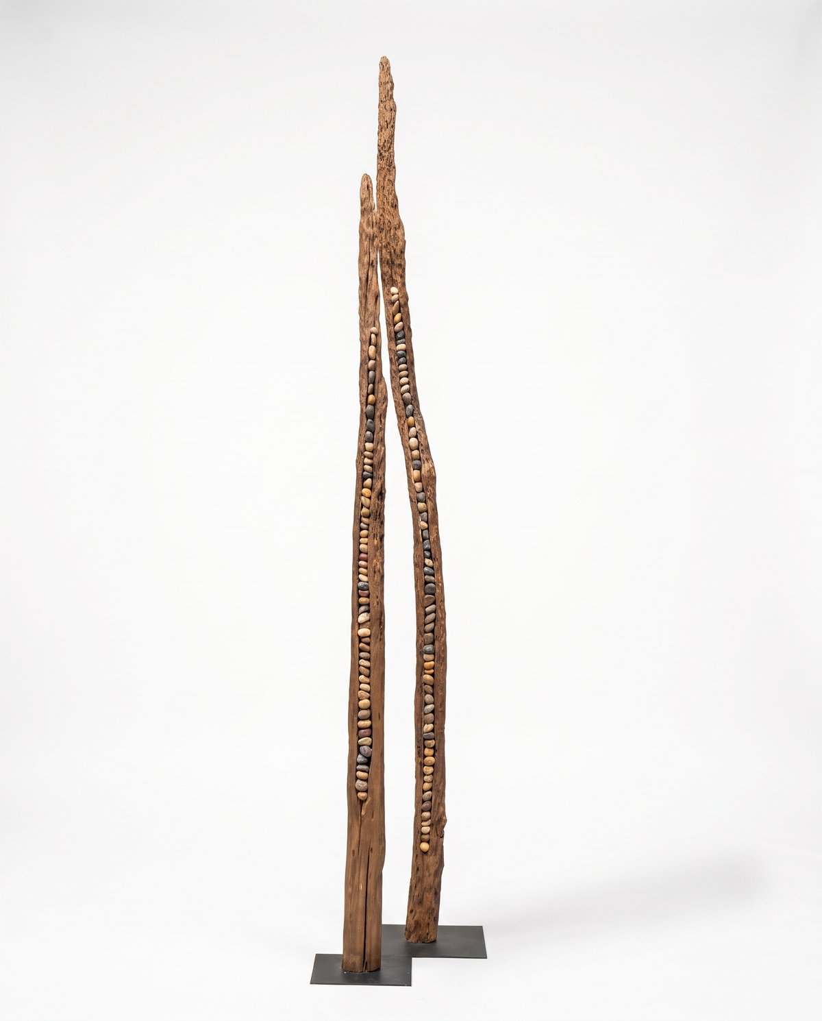 The Sylvan Pillars - Modern Wooden Sculpture