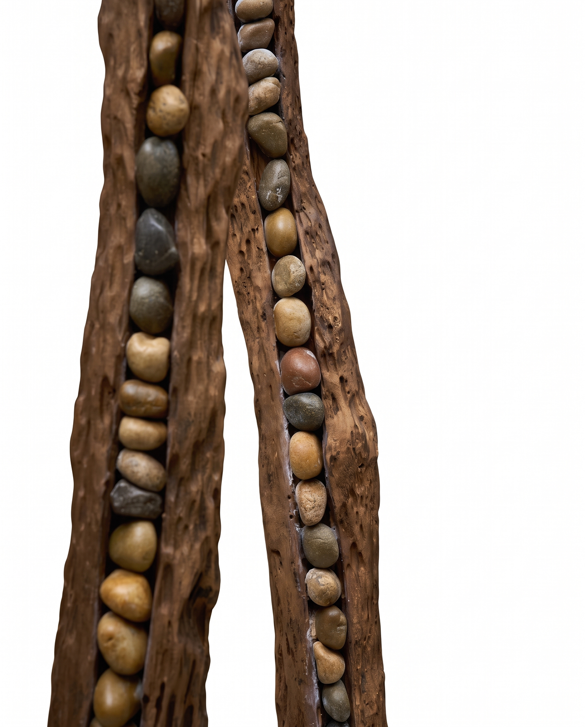 The Sylvan Pillars - Modern Wooden Sculpture