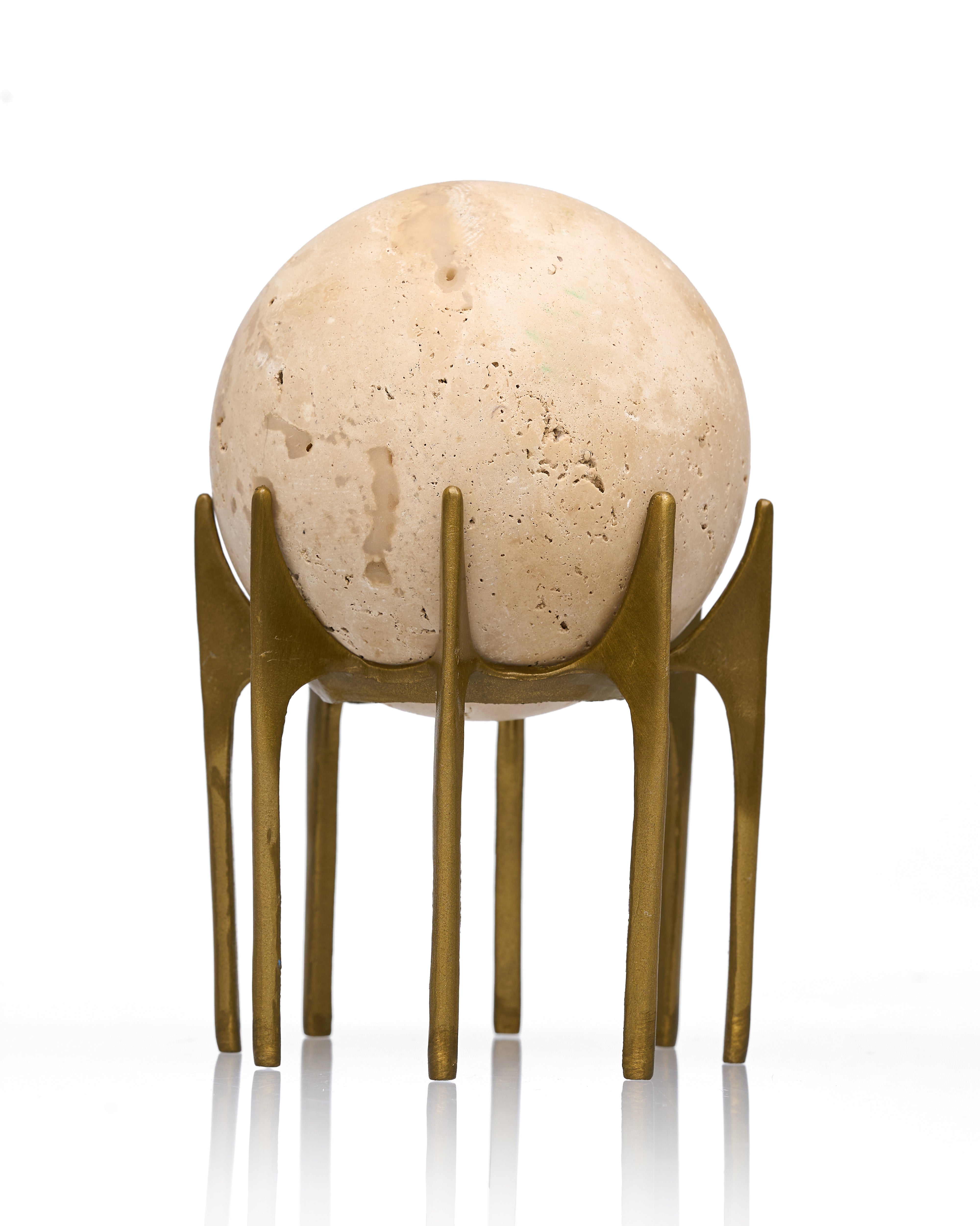 Travertine Sphere Totems