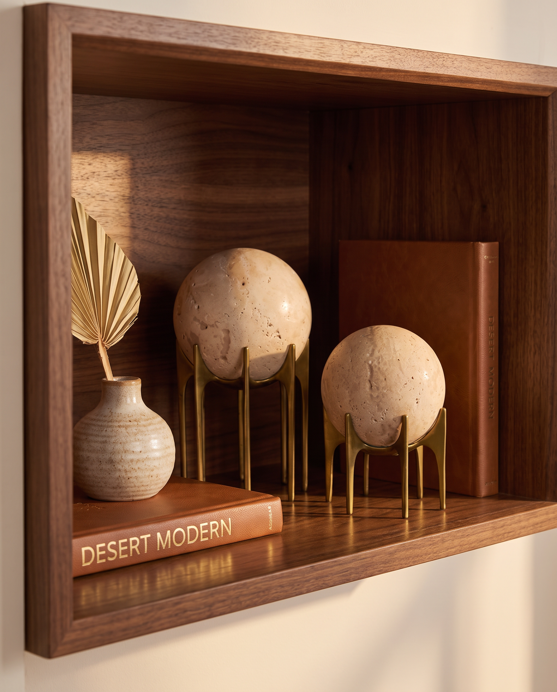 Travertine Sphere Totems