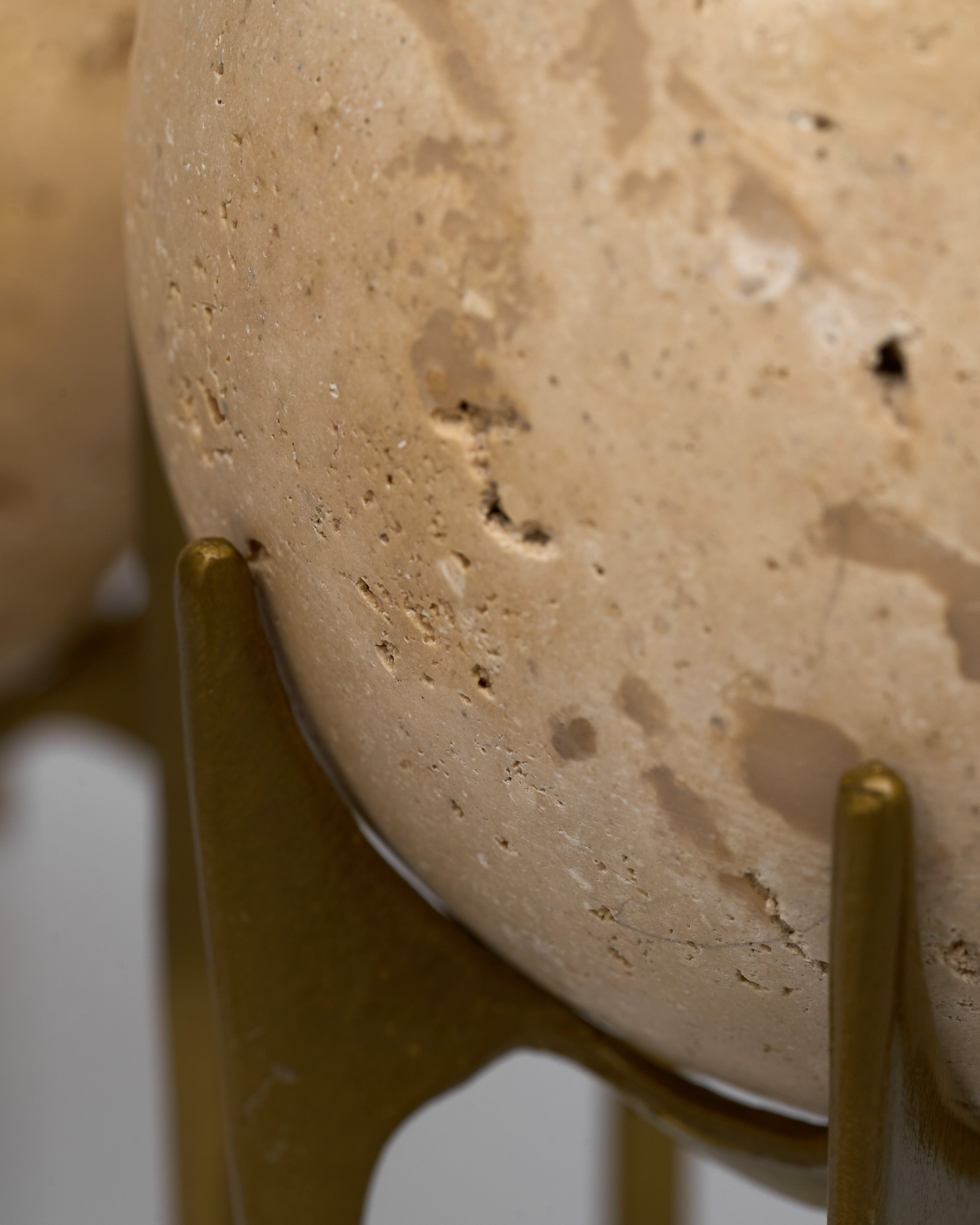 Travertine Sphere Totems