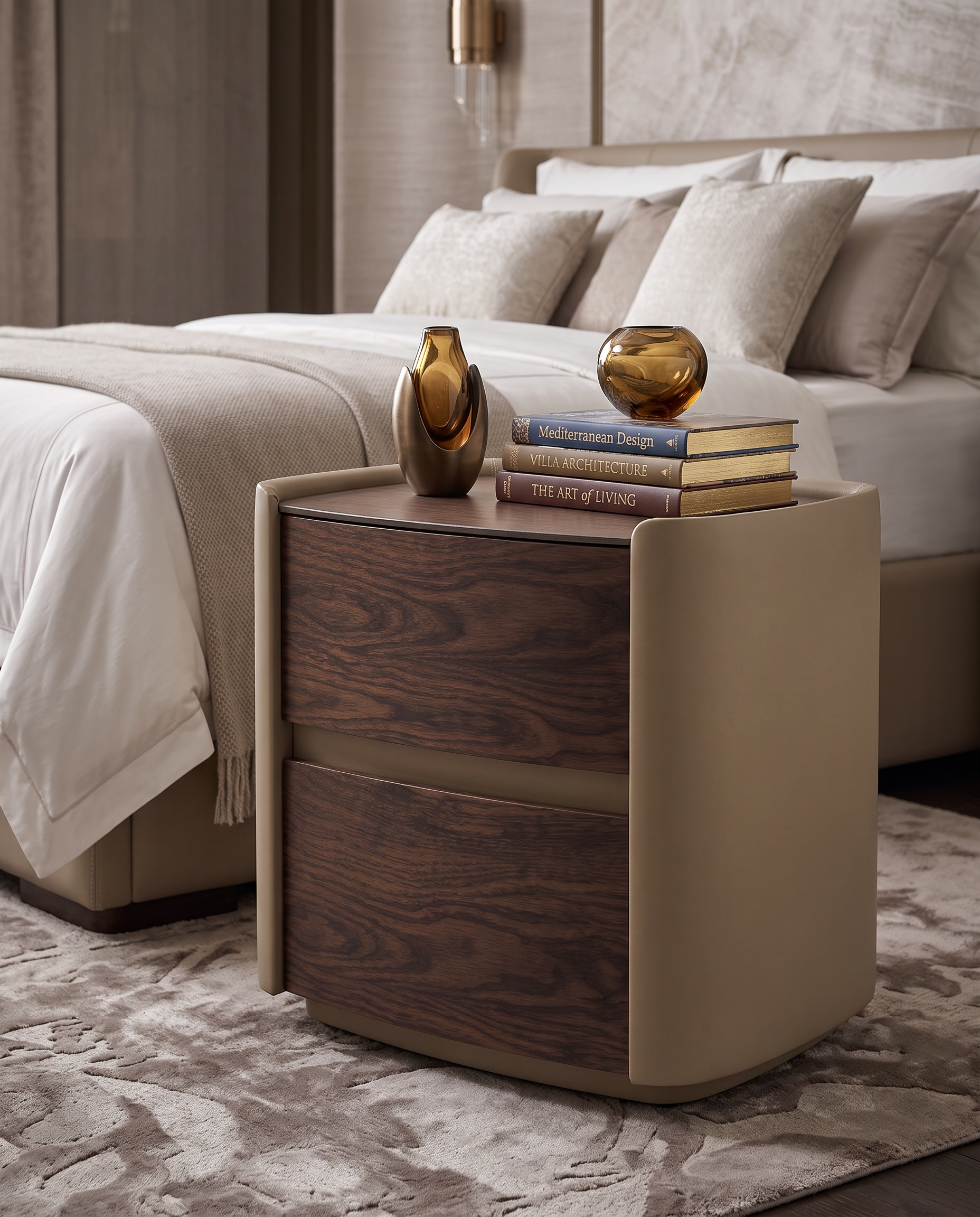 Verona Nightstand Bedside Table(Set of 2)
