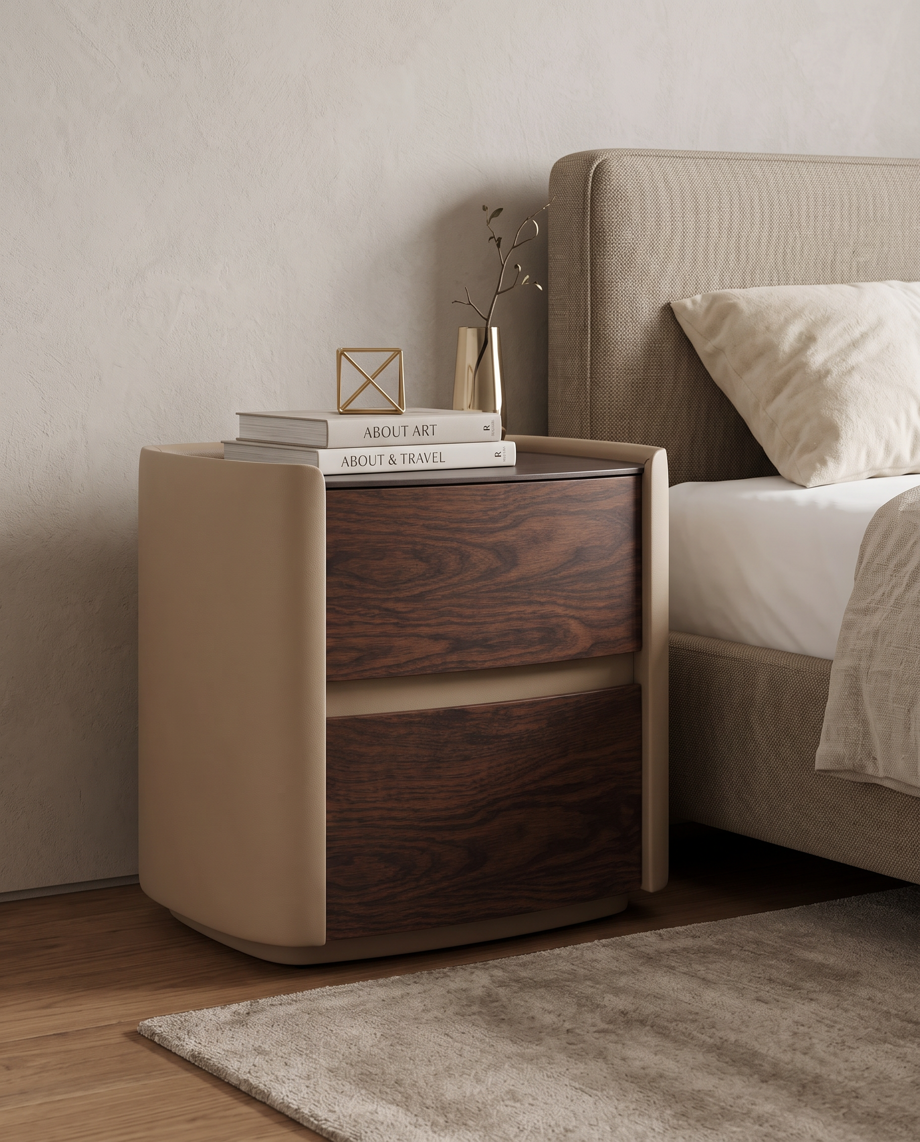 Verona Nightstand Bedside Table(Set of 2)