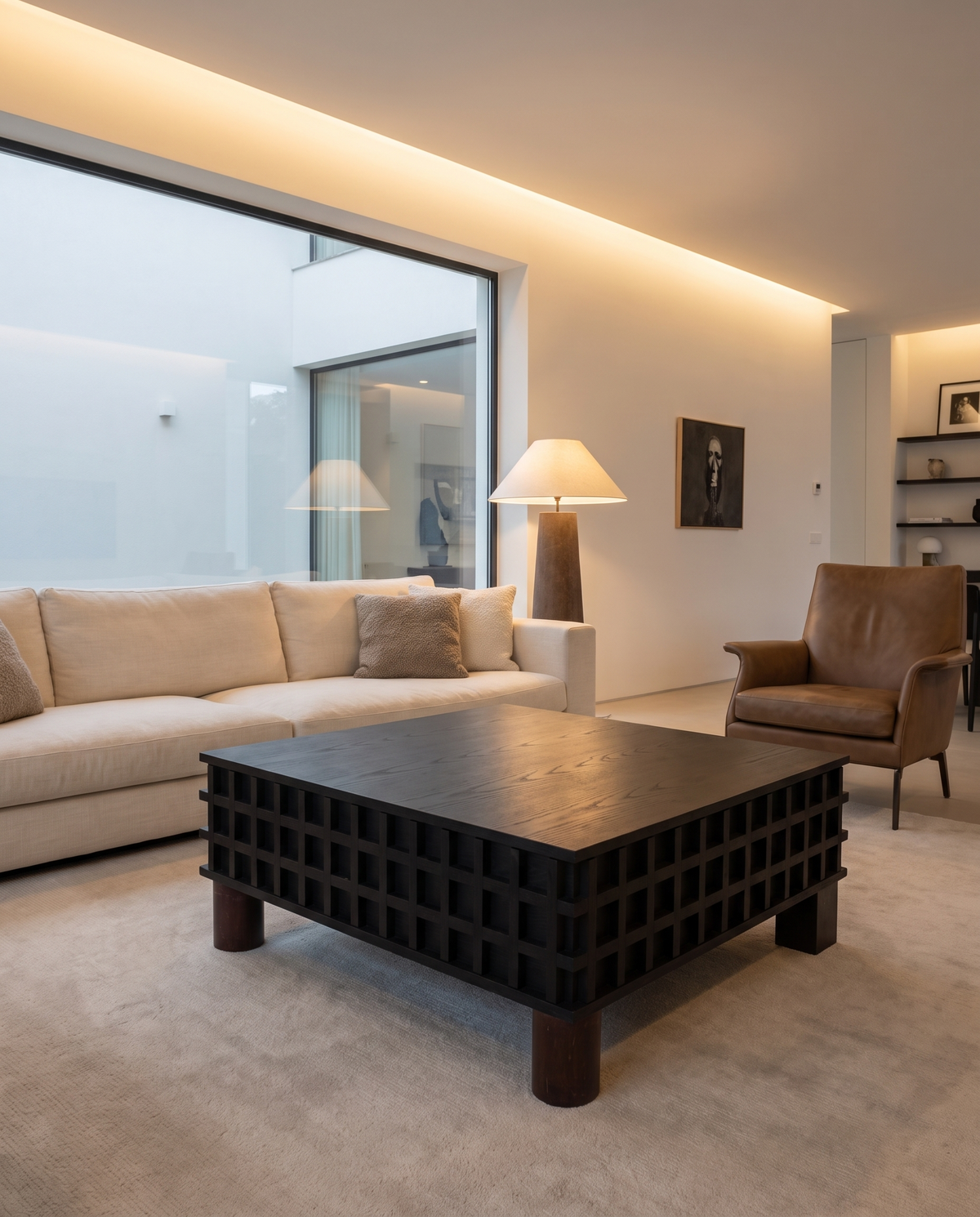 Waffle-Plinth Coffee Table