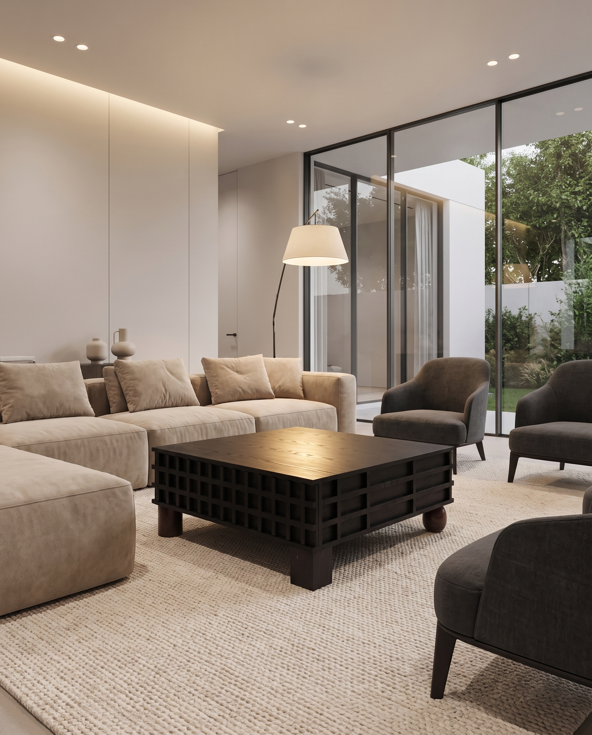 Waffle-Plinth Coffee Table