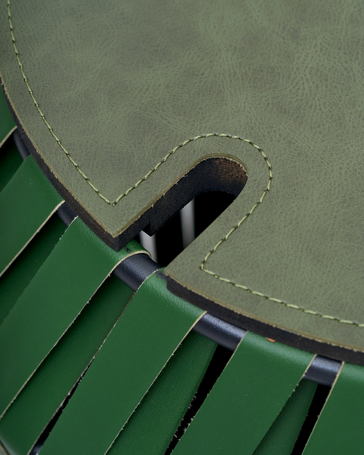Willow Drum Side Table/Stool - Green