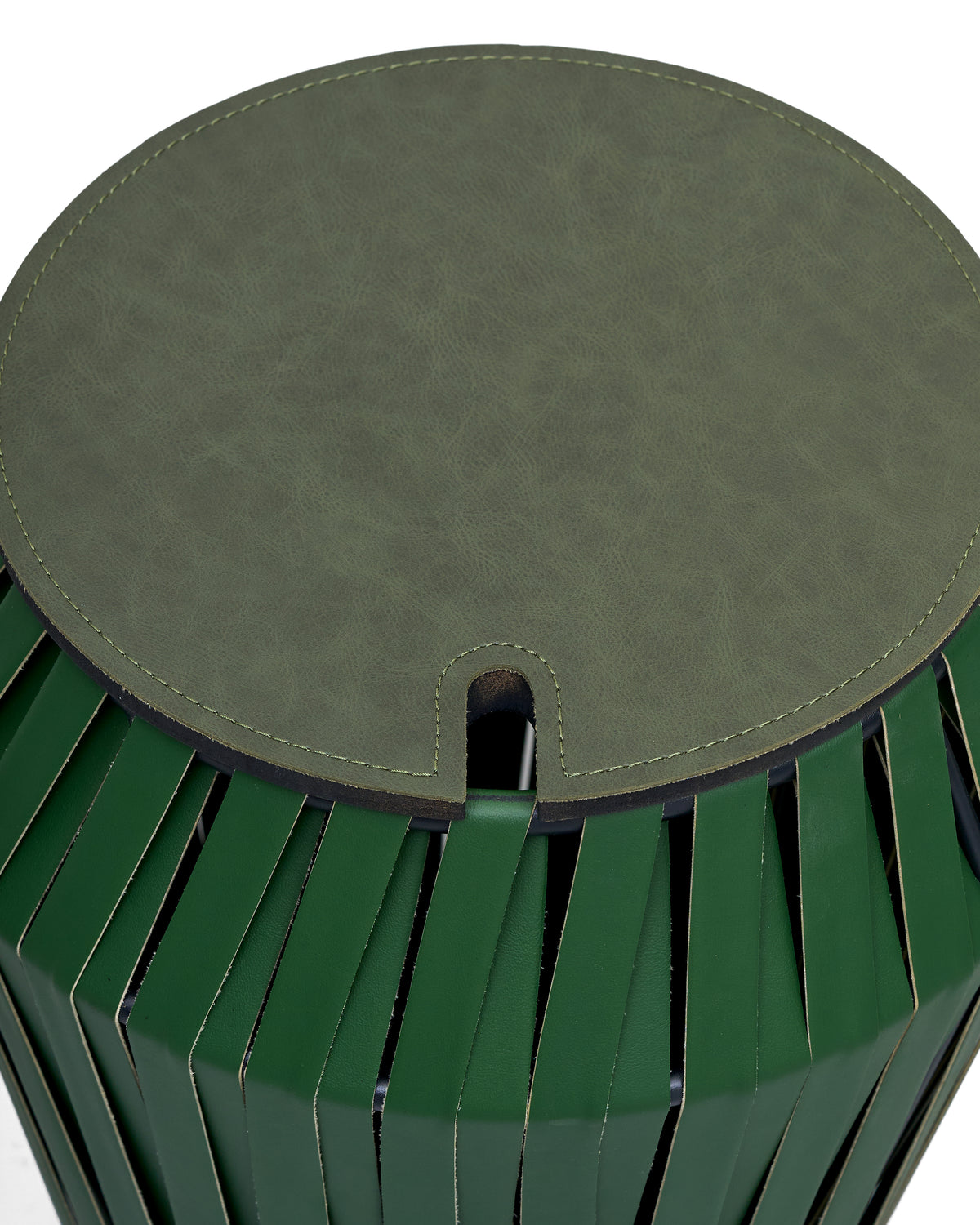 Willow Drum Side Table/Stool - Green