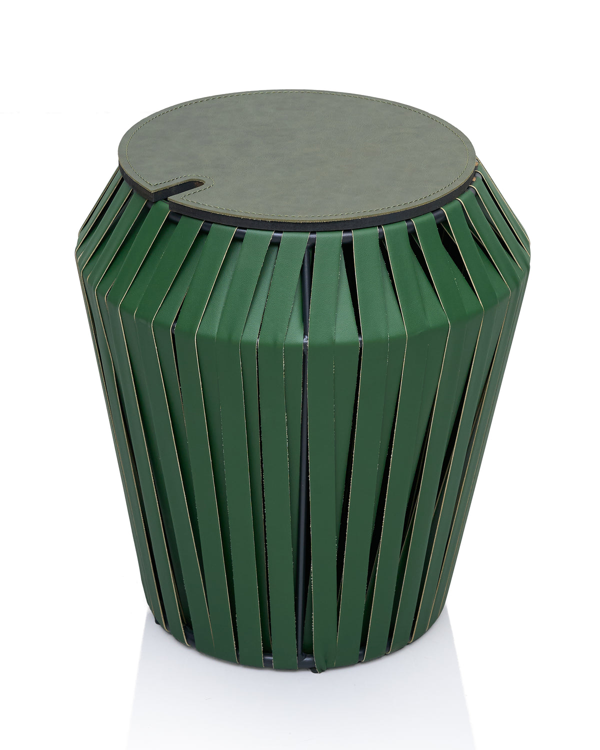 Willow Drum Side Table/Stool - Green