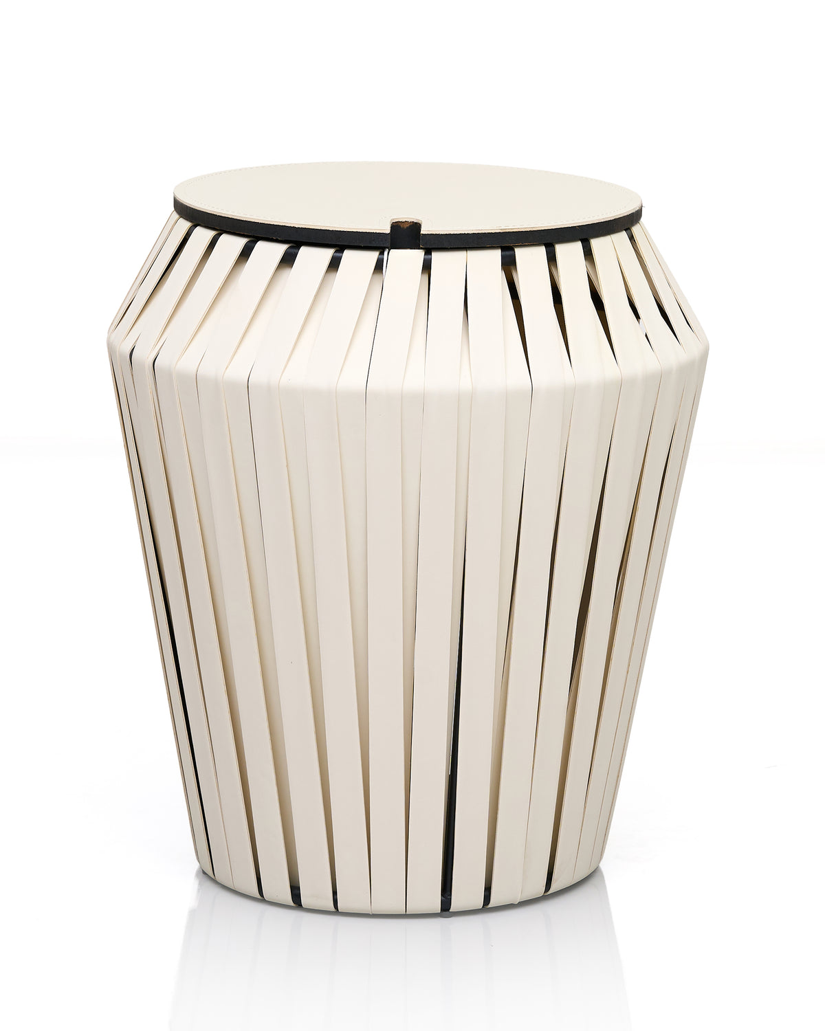 Willow Drum Side Table/Stool - Off White