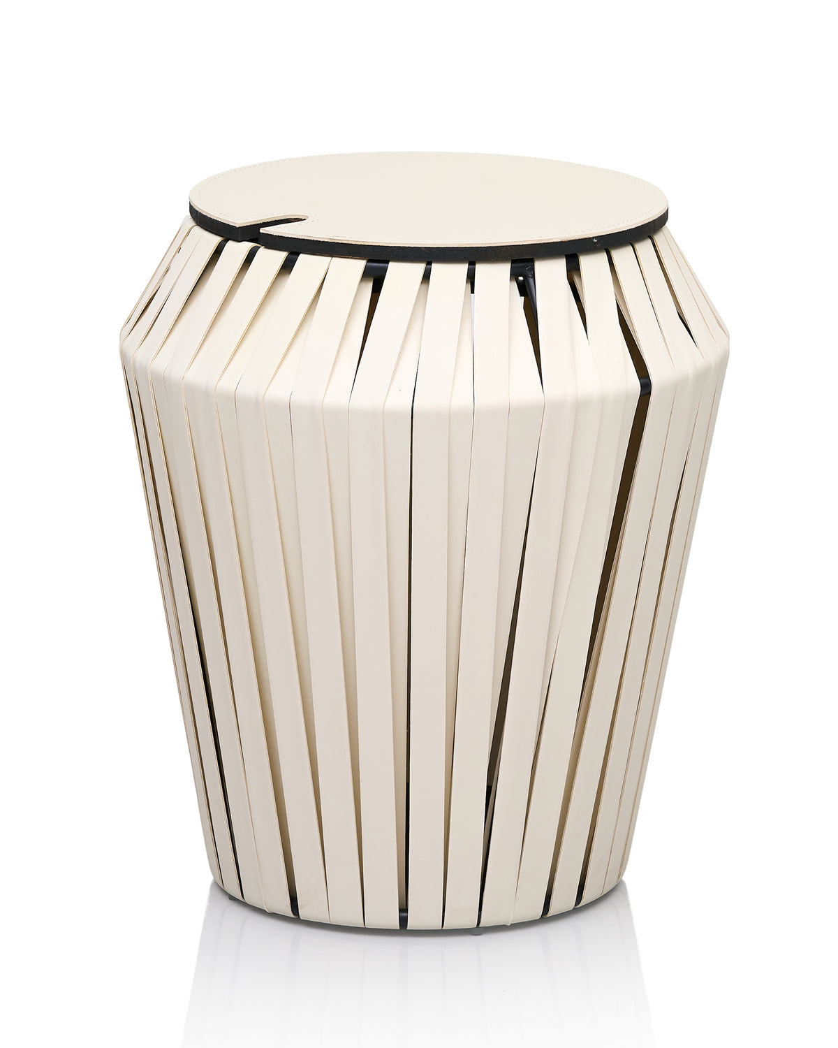 Willow Drum Side Table/Stool - Off White