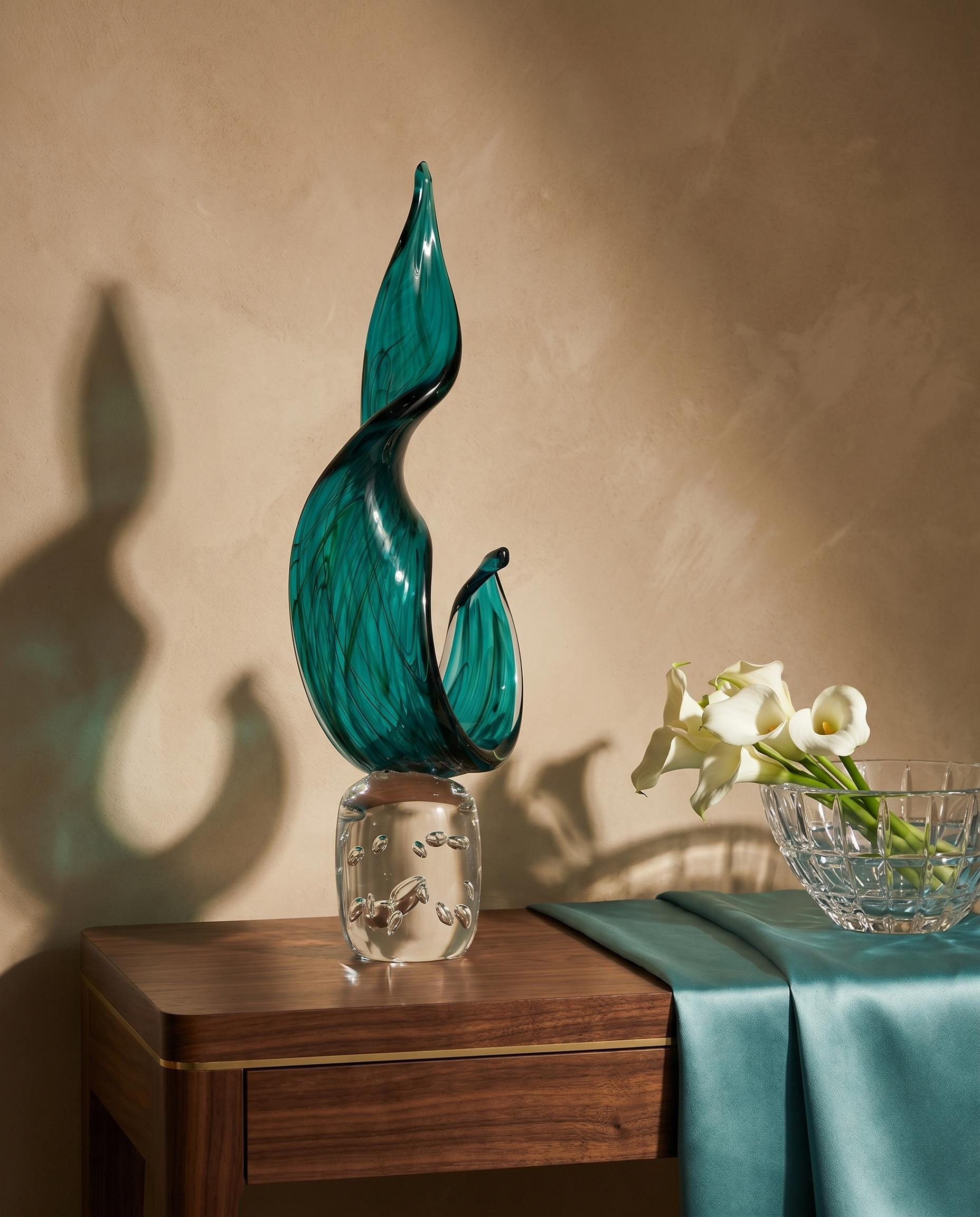 Aeris Wave Flow Decor -Crystal Glass