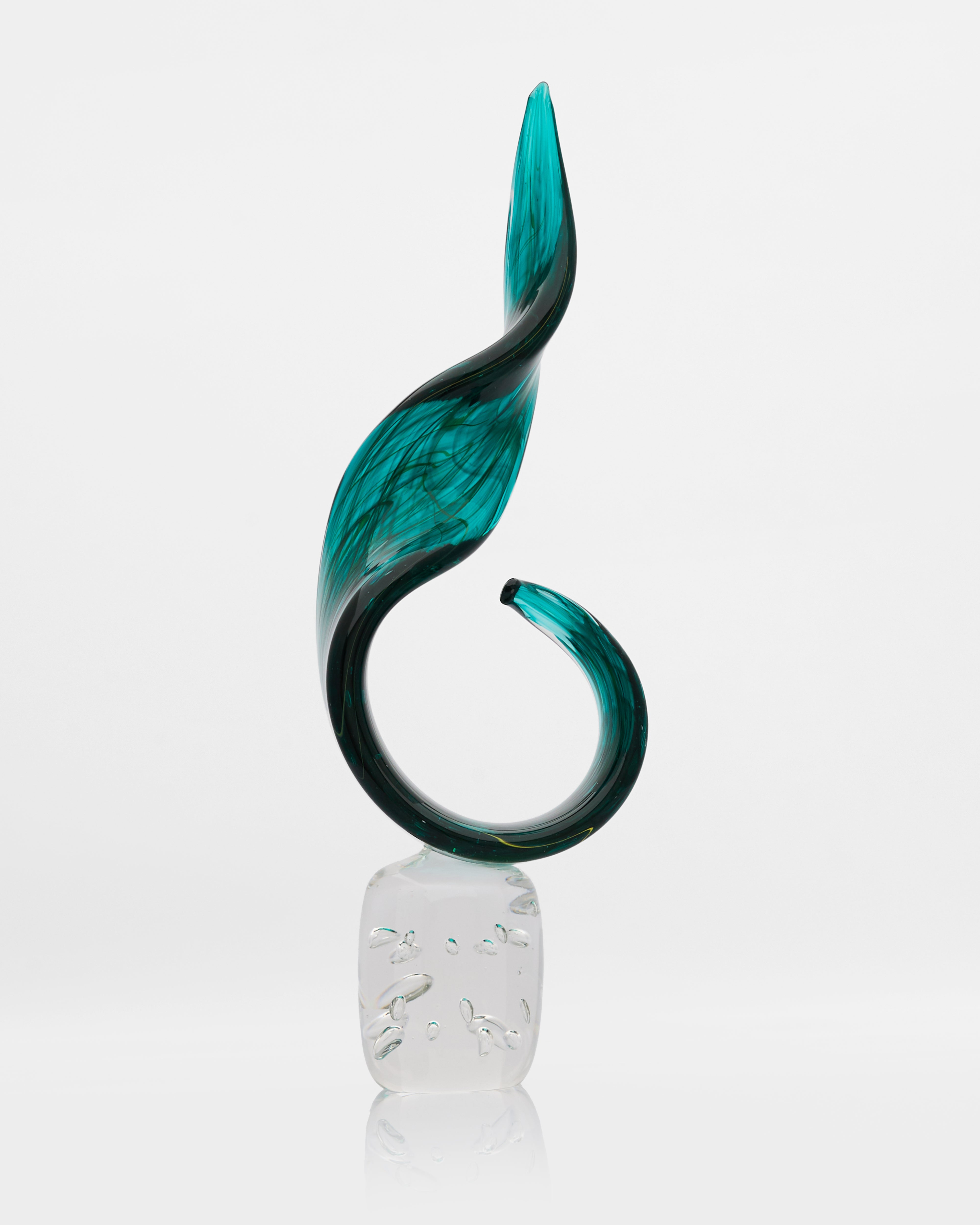 Aeris Wave Flow Decor styled in a luxury interior as a contemporary statement glass accent piece