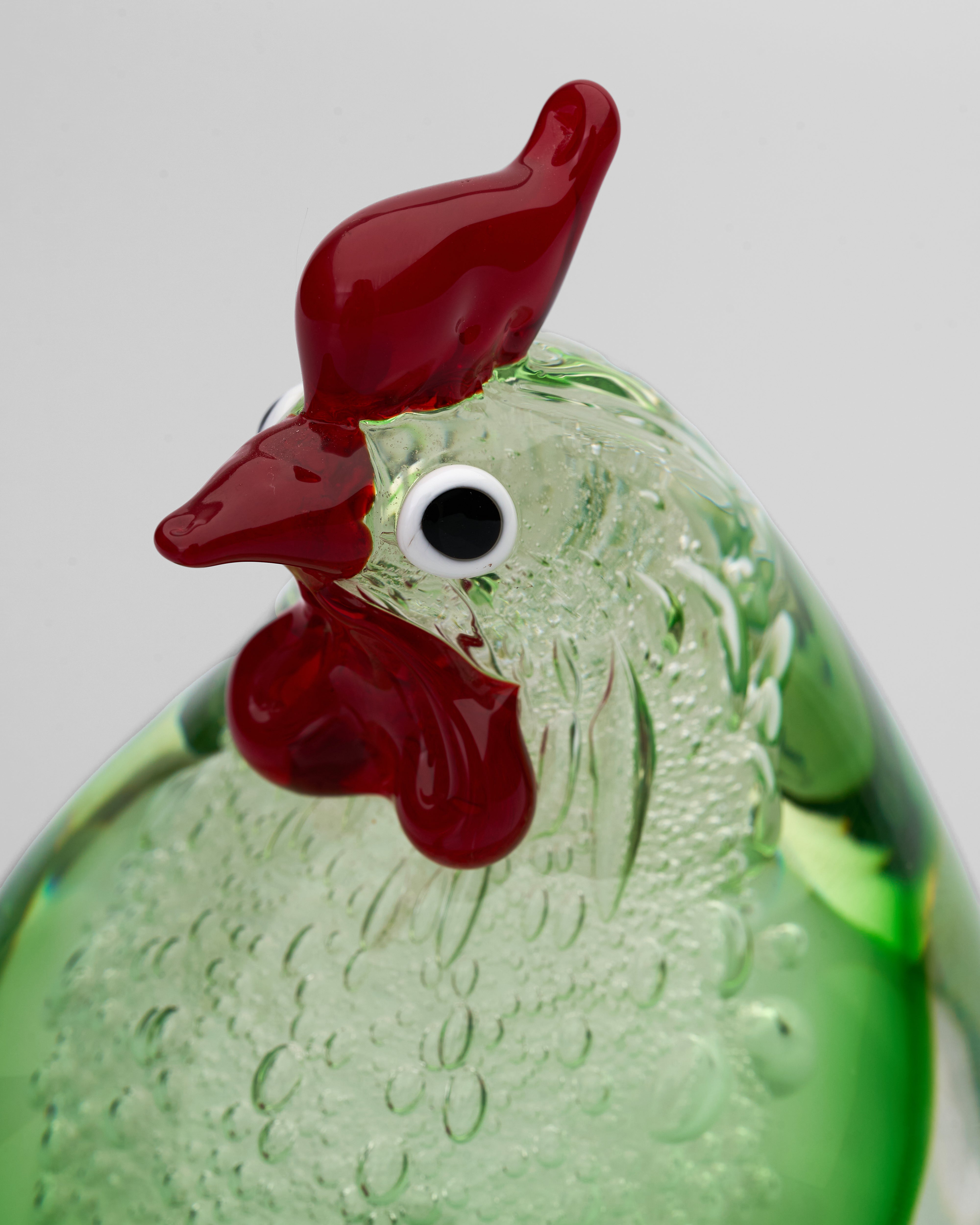 Close-up of Aethra tiny hen decor revealing fine surface texture and handcrafted detailing