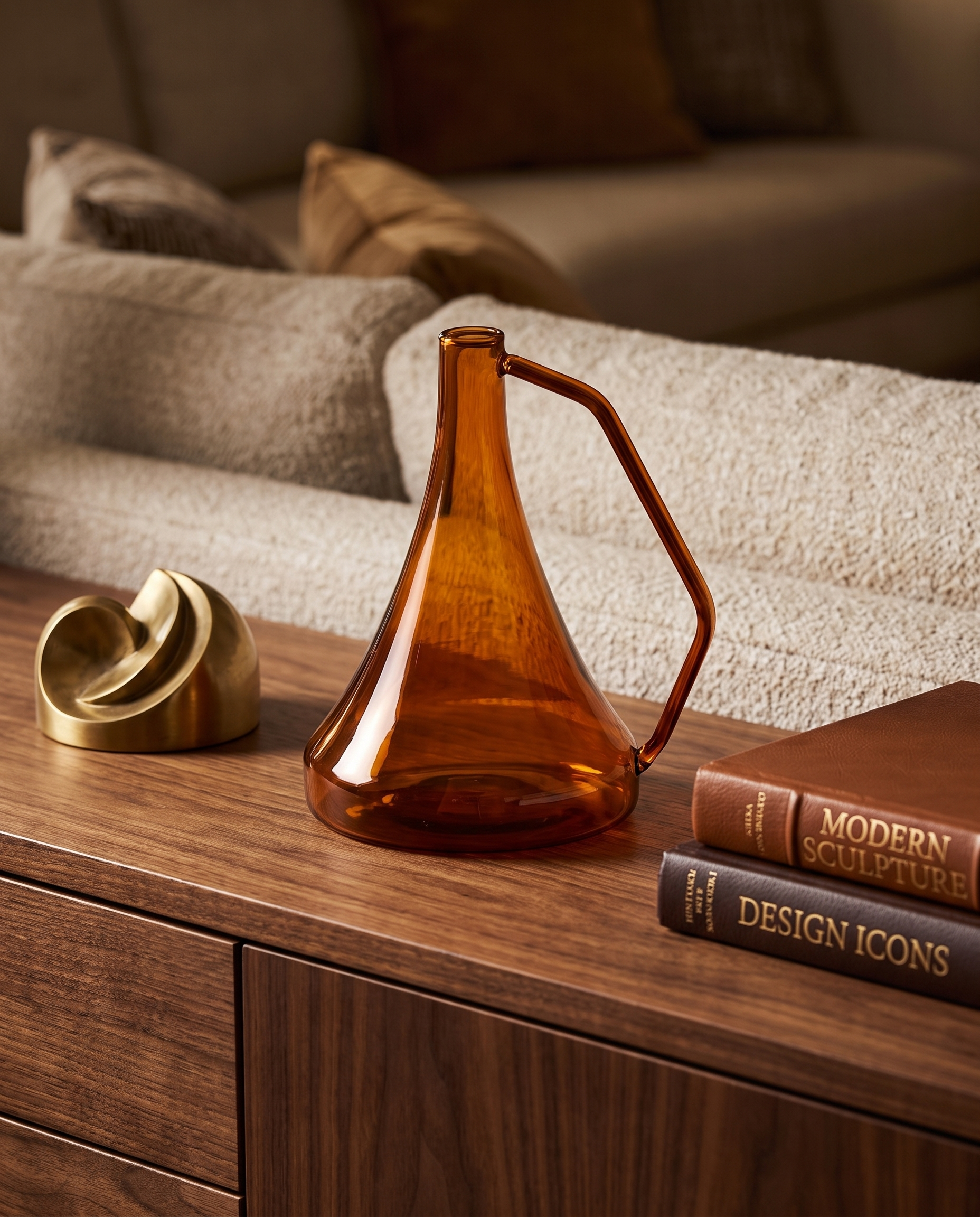 Amber Corner Vase
