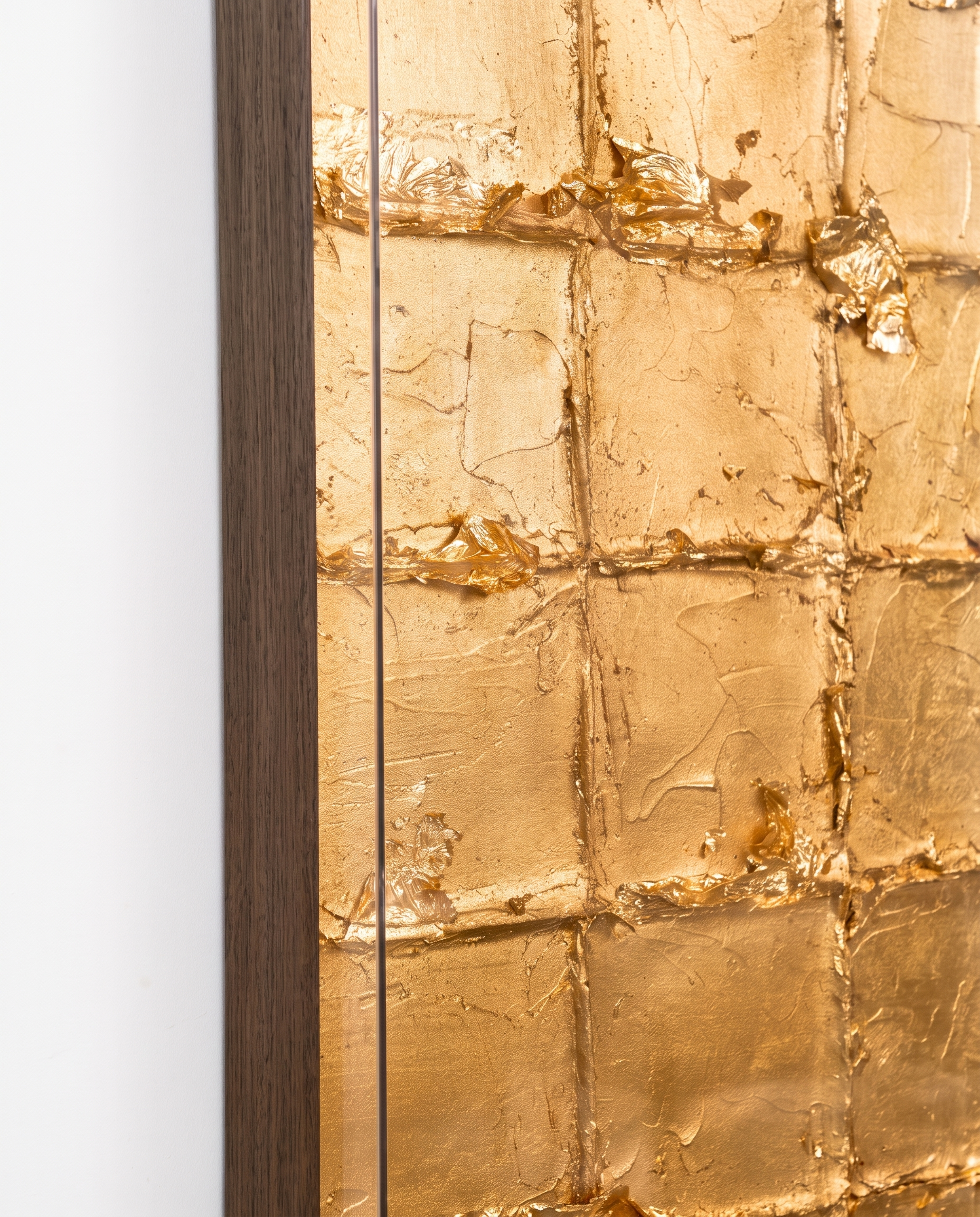Aureate Squares - Golden Matrix Modern Wallart