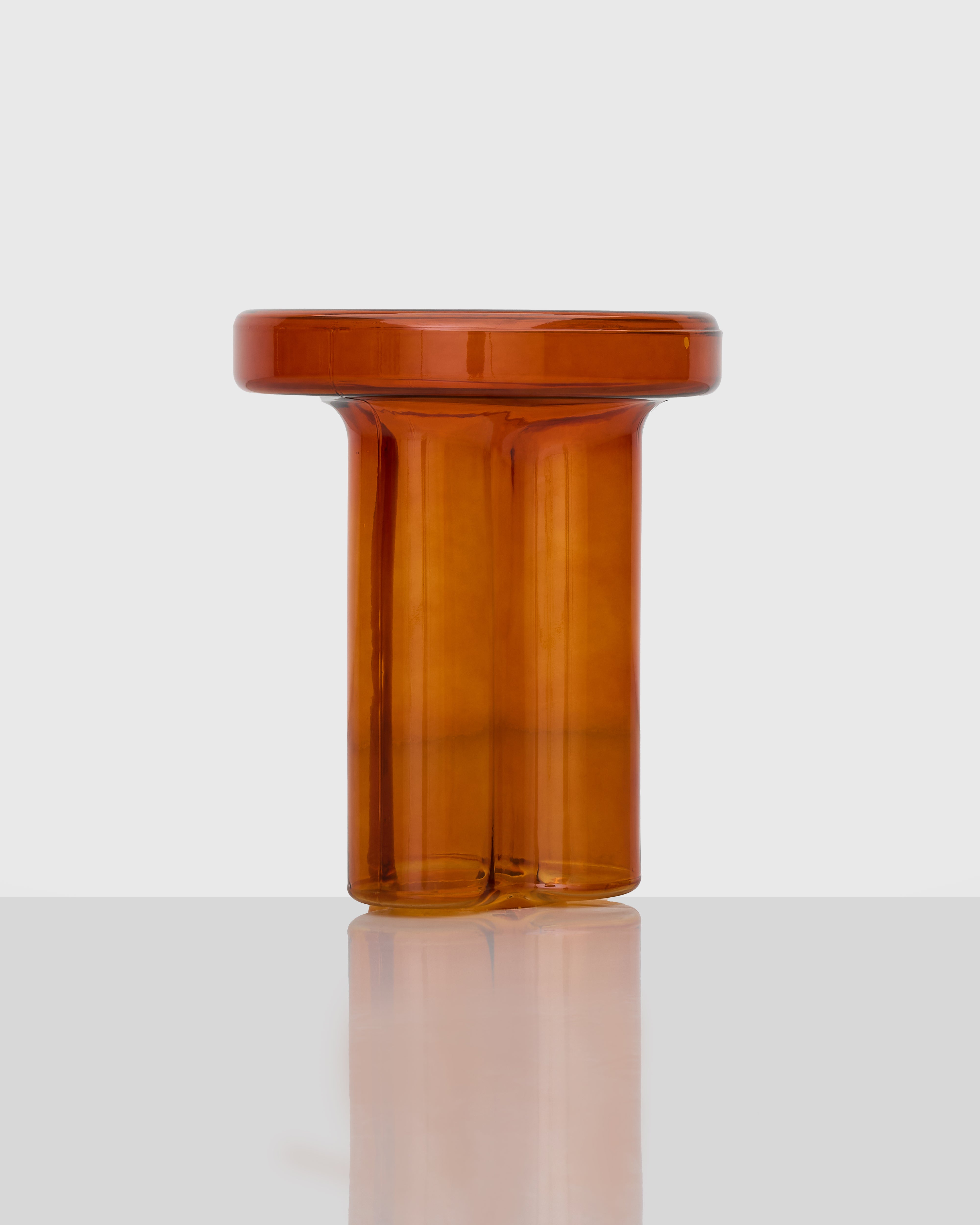 Avored Glass Side Table angled view showing refined glass design and contemporary elegance