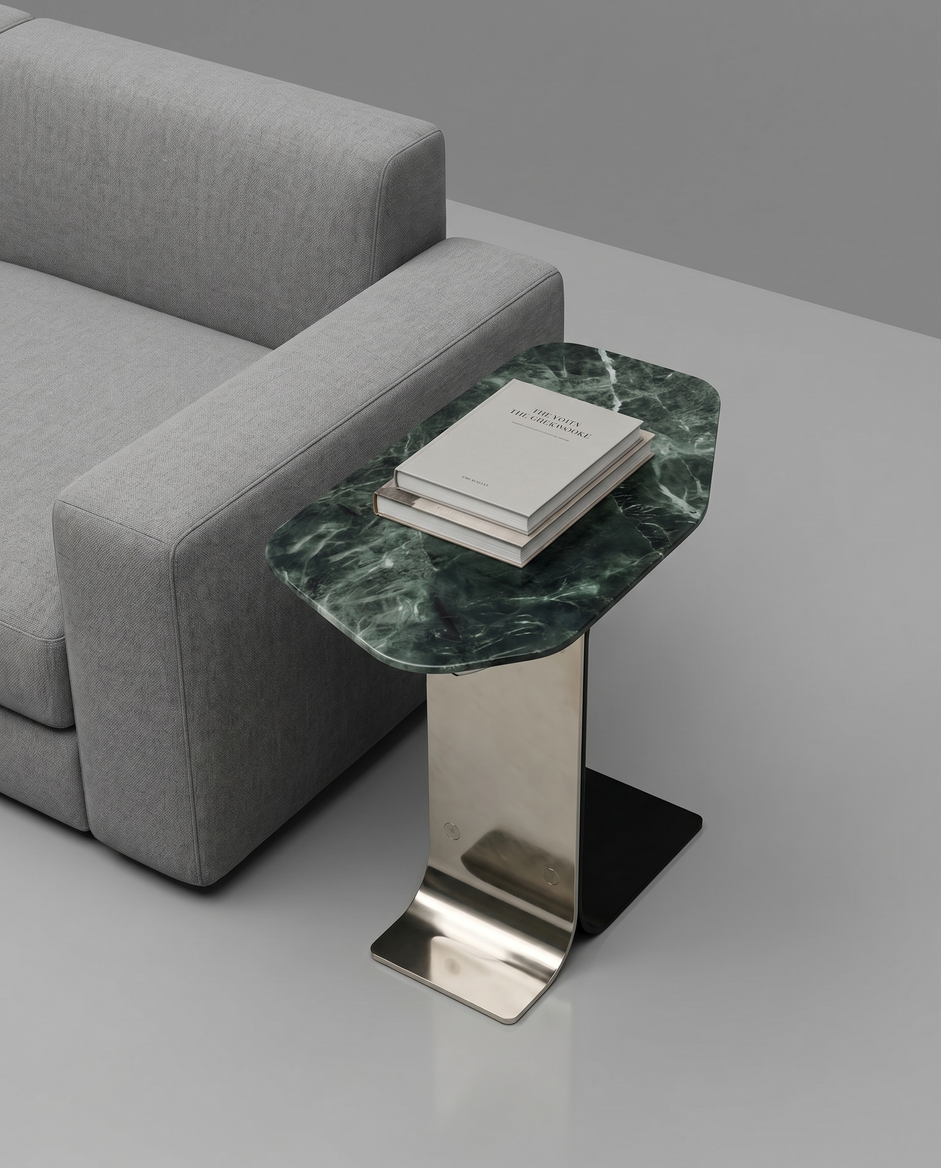 Baku Irish Green Marble Side Table