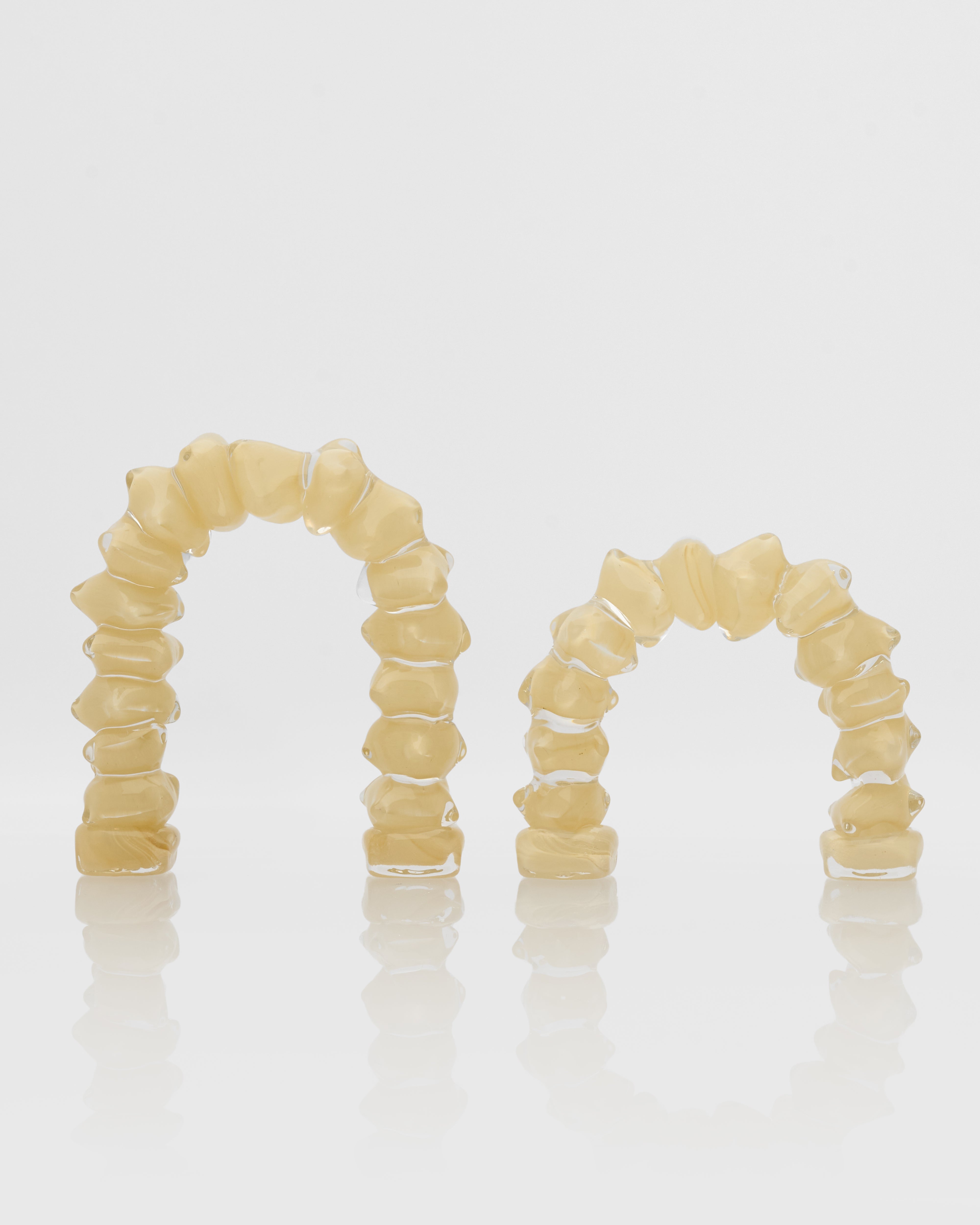 Beige Arc Ring Decor Set styled as luxury accent pieces for modern and elegant interiors