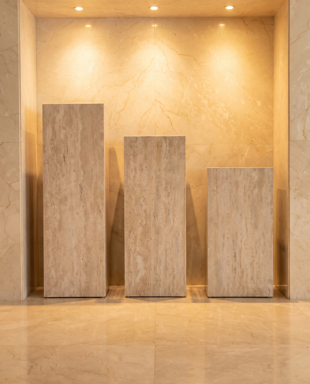The Monolith Trio Pedestals - Beige