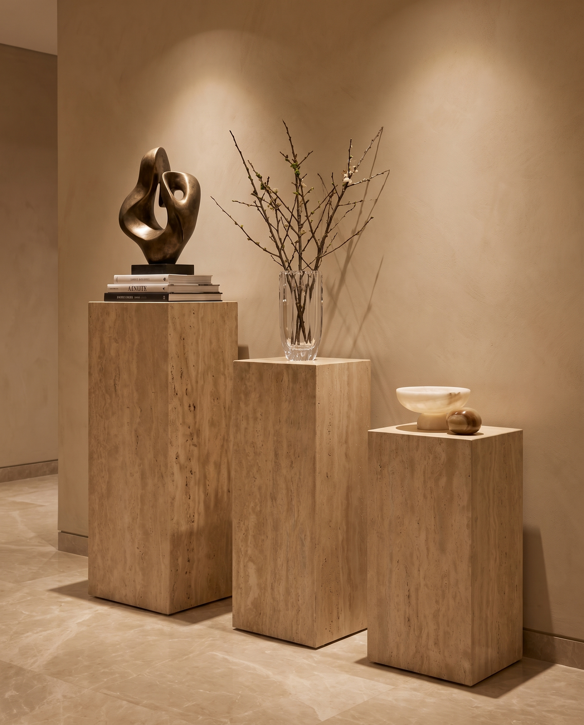 The Monolith Trio Pedestals - Beige