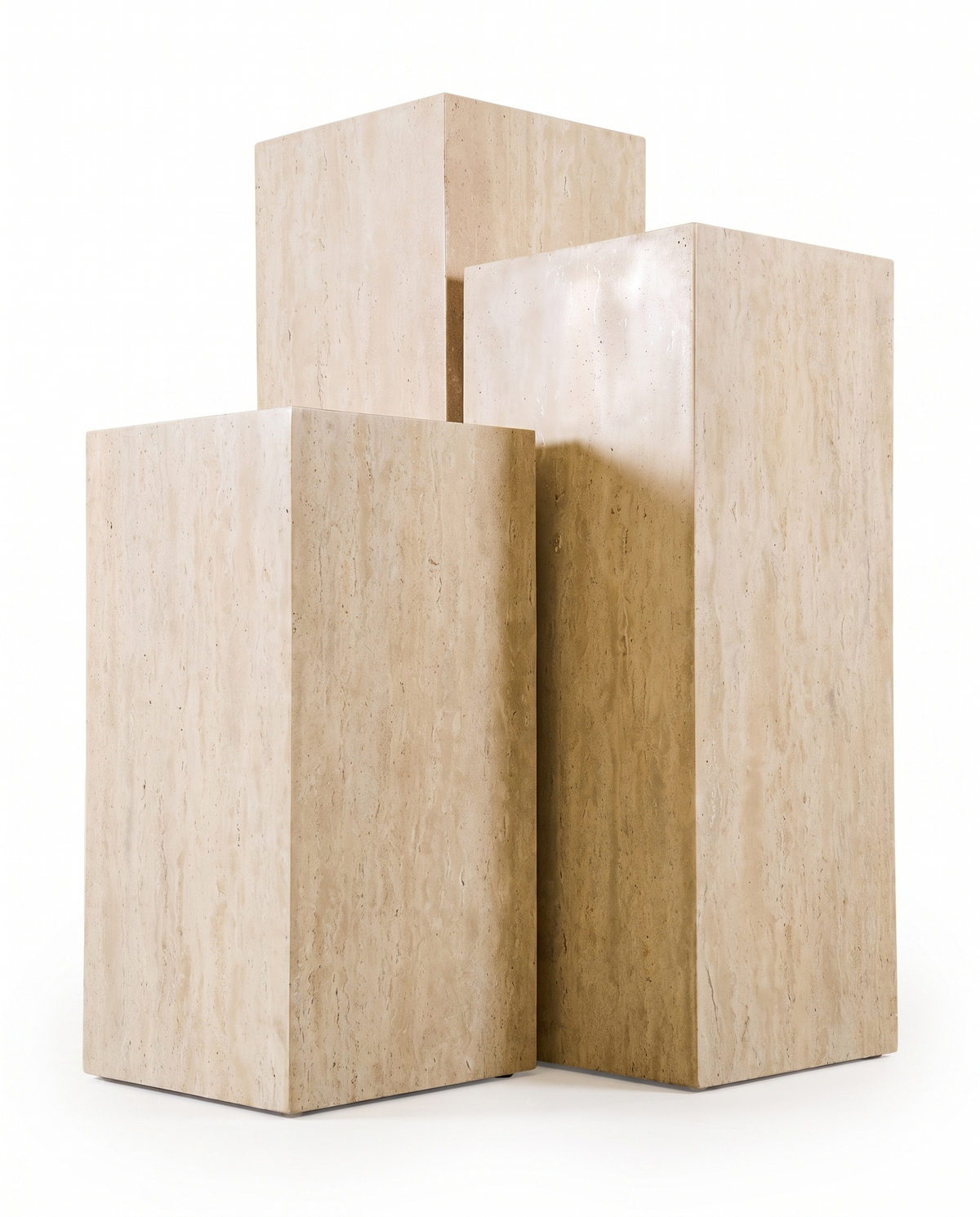 The Monolith Trio Pedestals - Beige