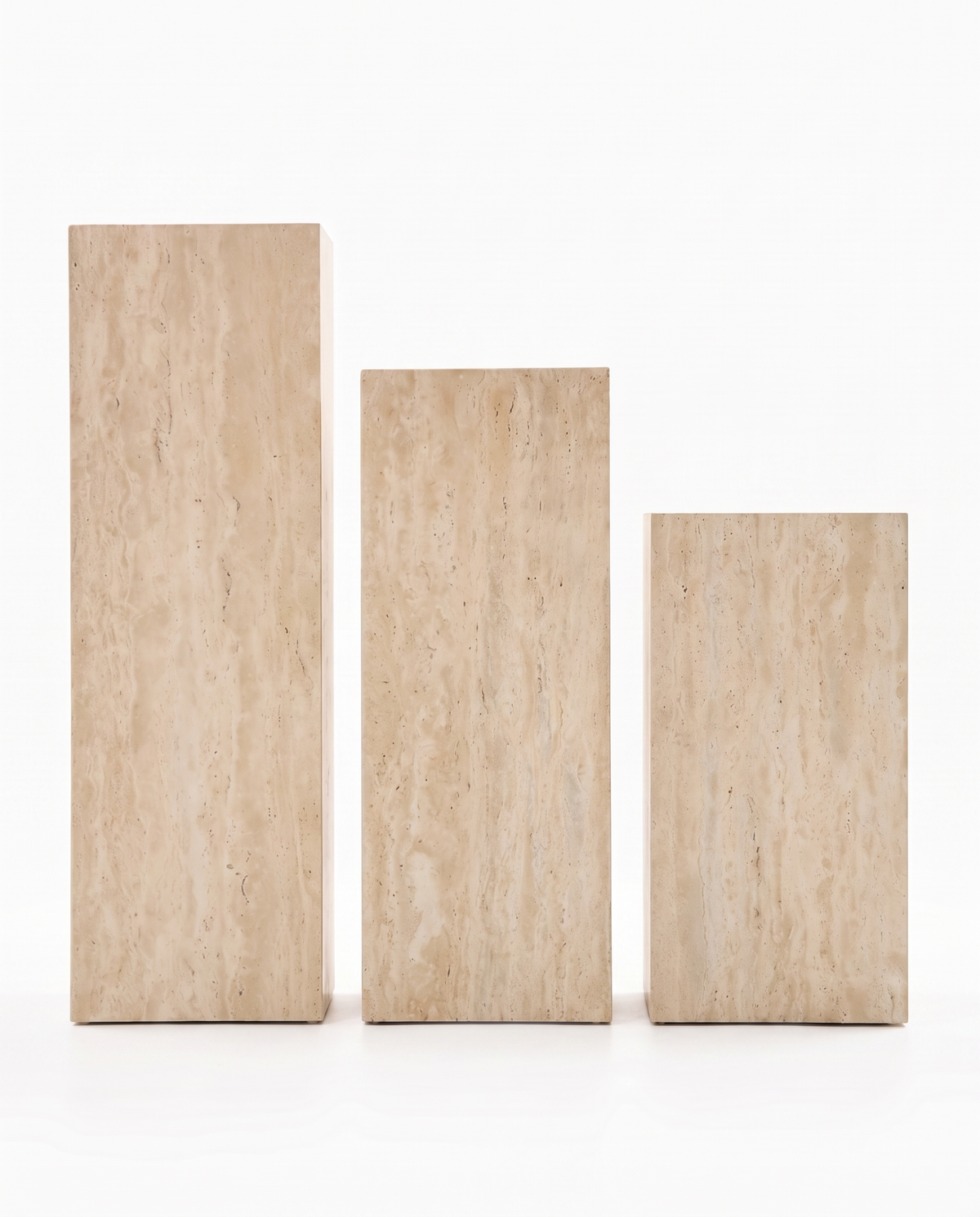 The Monolith Trio Pedestals - Beige