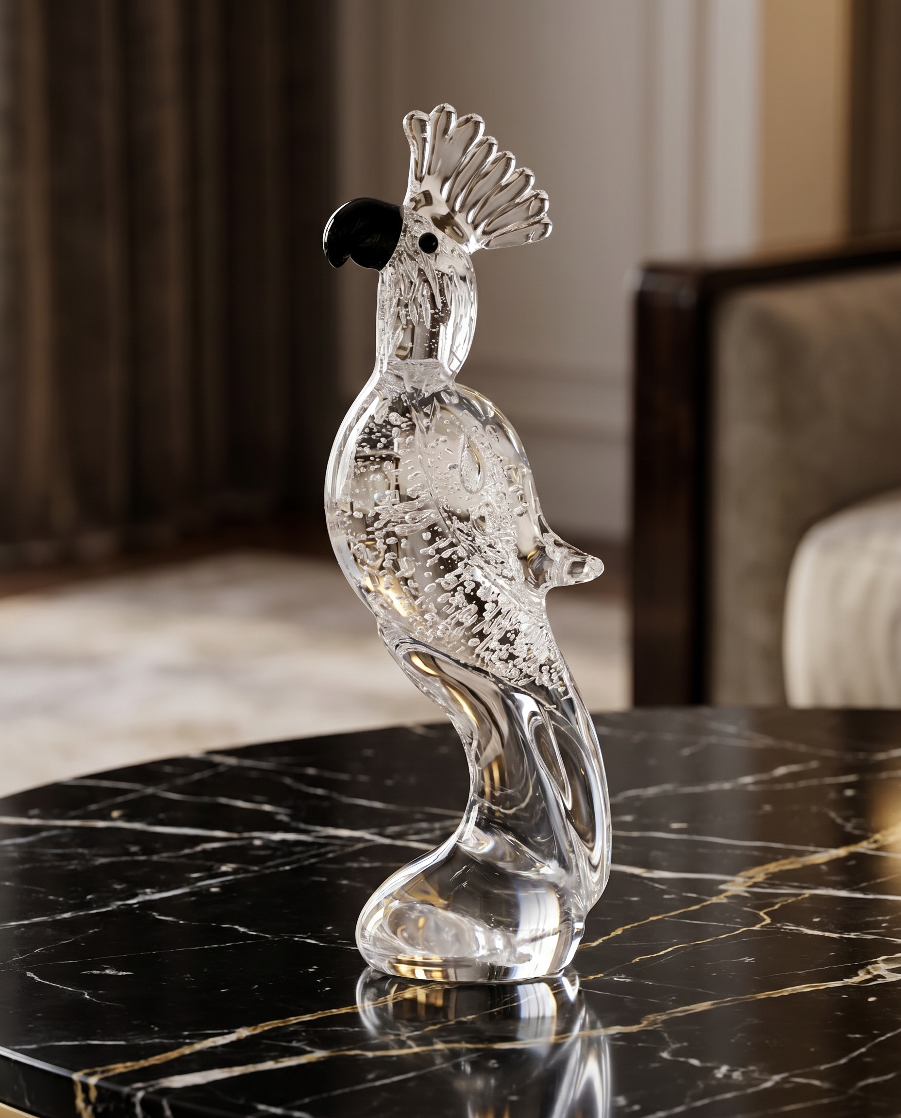 Oryx Crystal Clear Rooster Decor