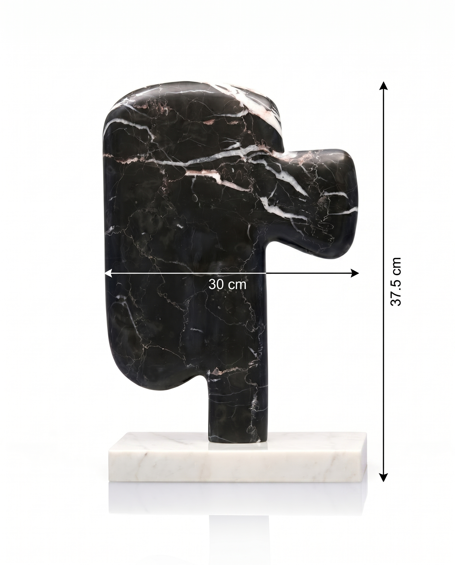 Silent Expression Marble Sculpture Black & White