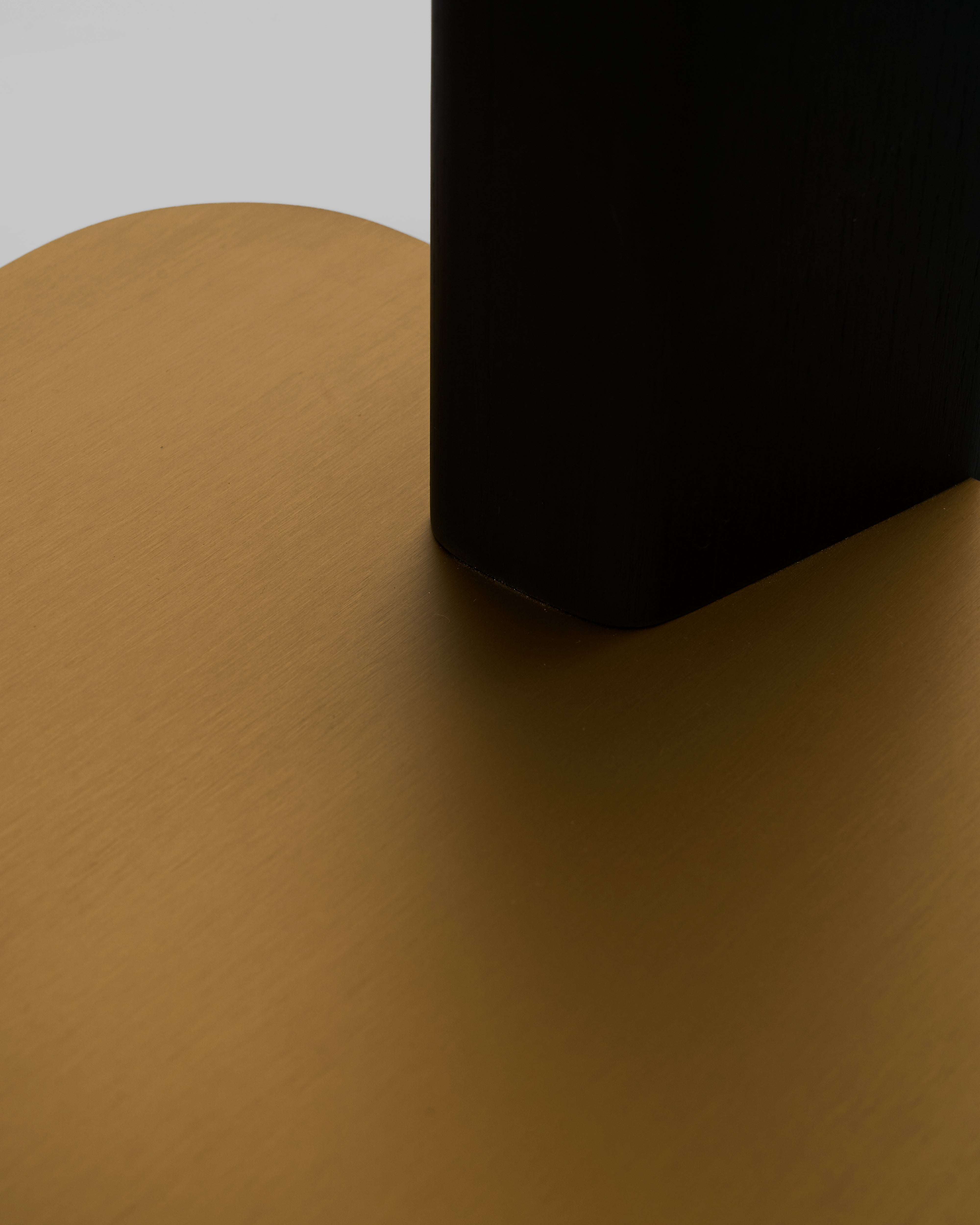 Close-up of Bonna Side Table emphasizing wood grain and premium gold-finished metal craftsmanship