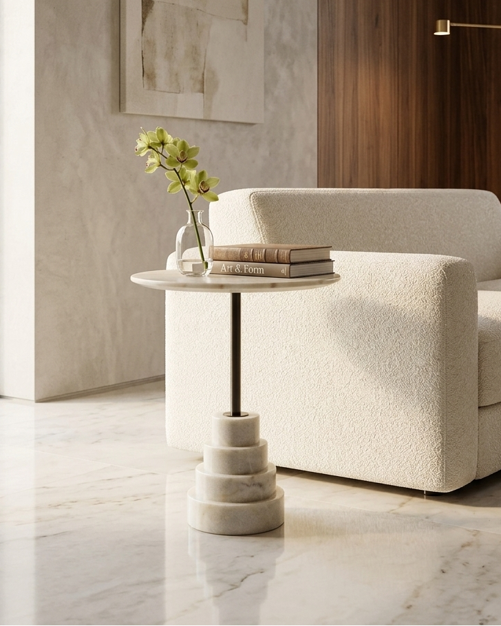Candlia Marble Side Table