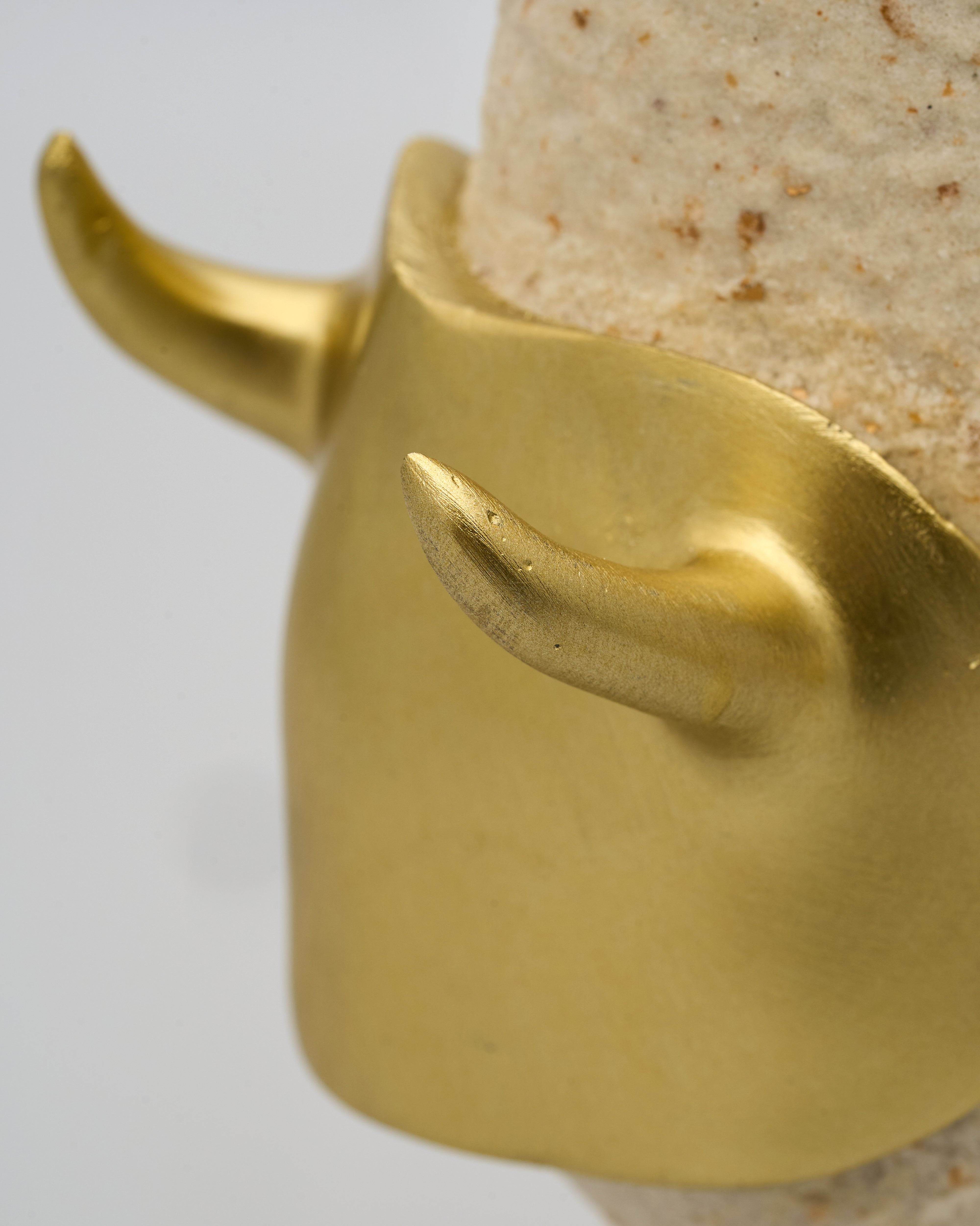 Close-up of Ceramic Bull Abstract Decor highlighting abstract form and premium ceramic detailing