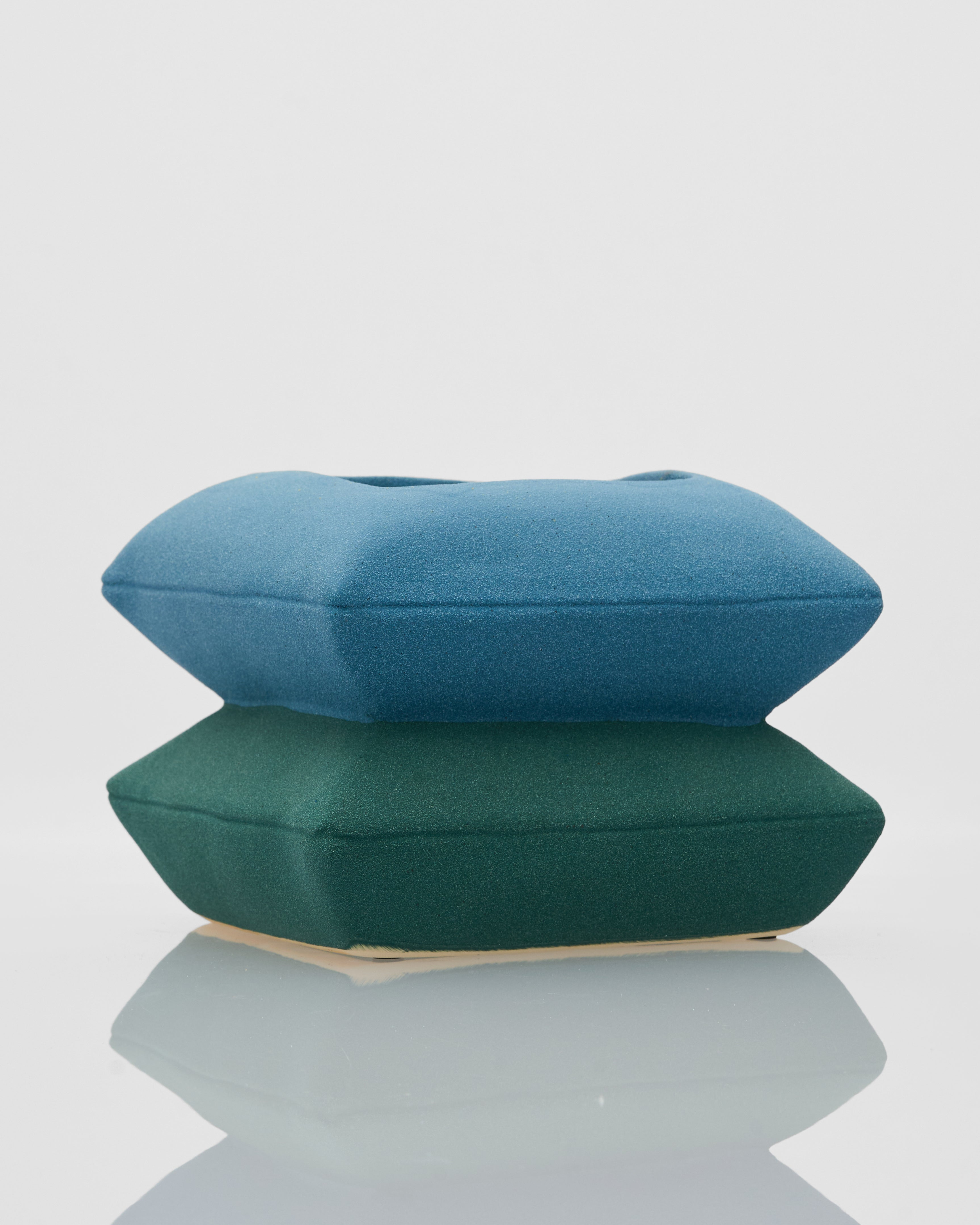 Ceramic Pillow Deck 2 Layered luxury home decor accent featuring stacked pillow design and refined ceramic craftsmanship