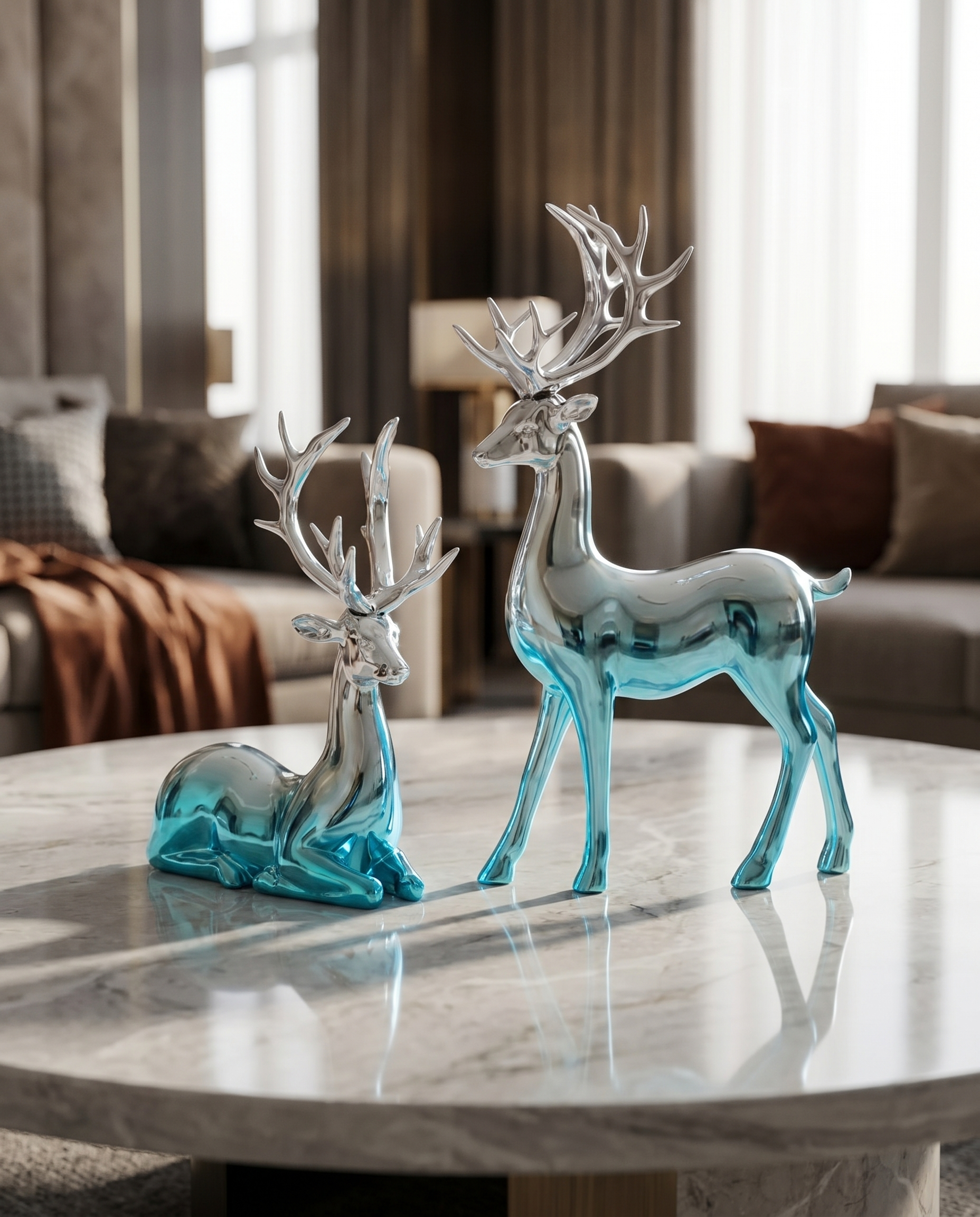 Dual Desert Deer Decor