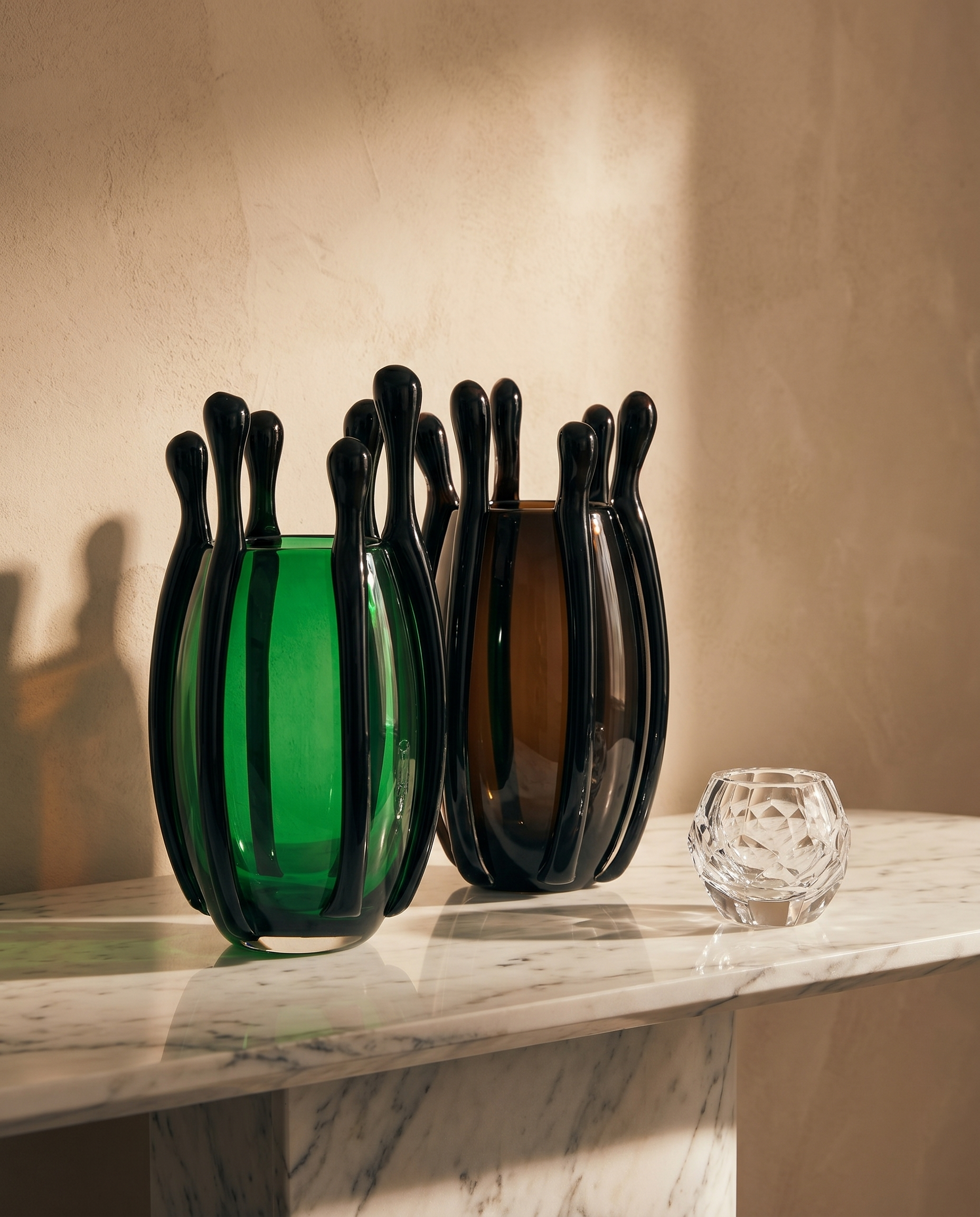 Drop Tail Modern Vase - Crystal Glass
