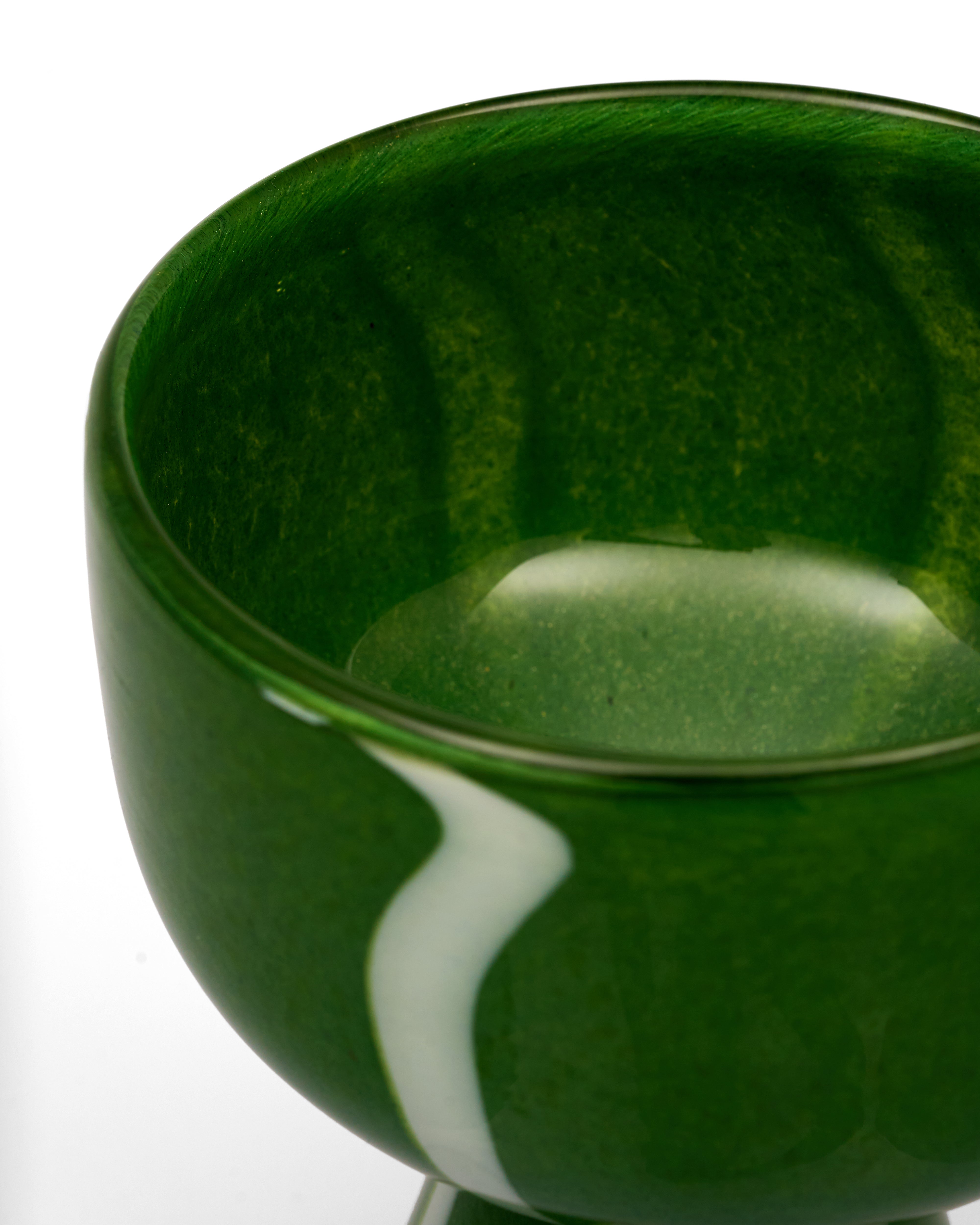 Malachite Palm Green Murano Vase Set