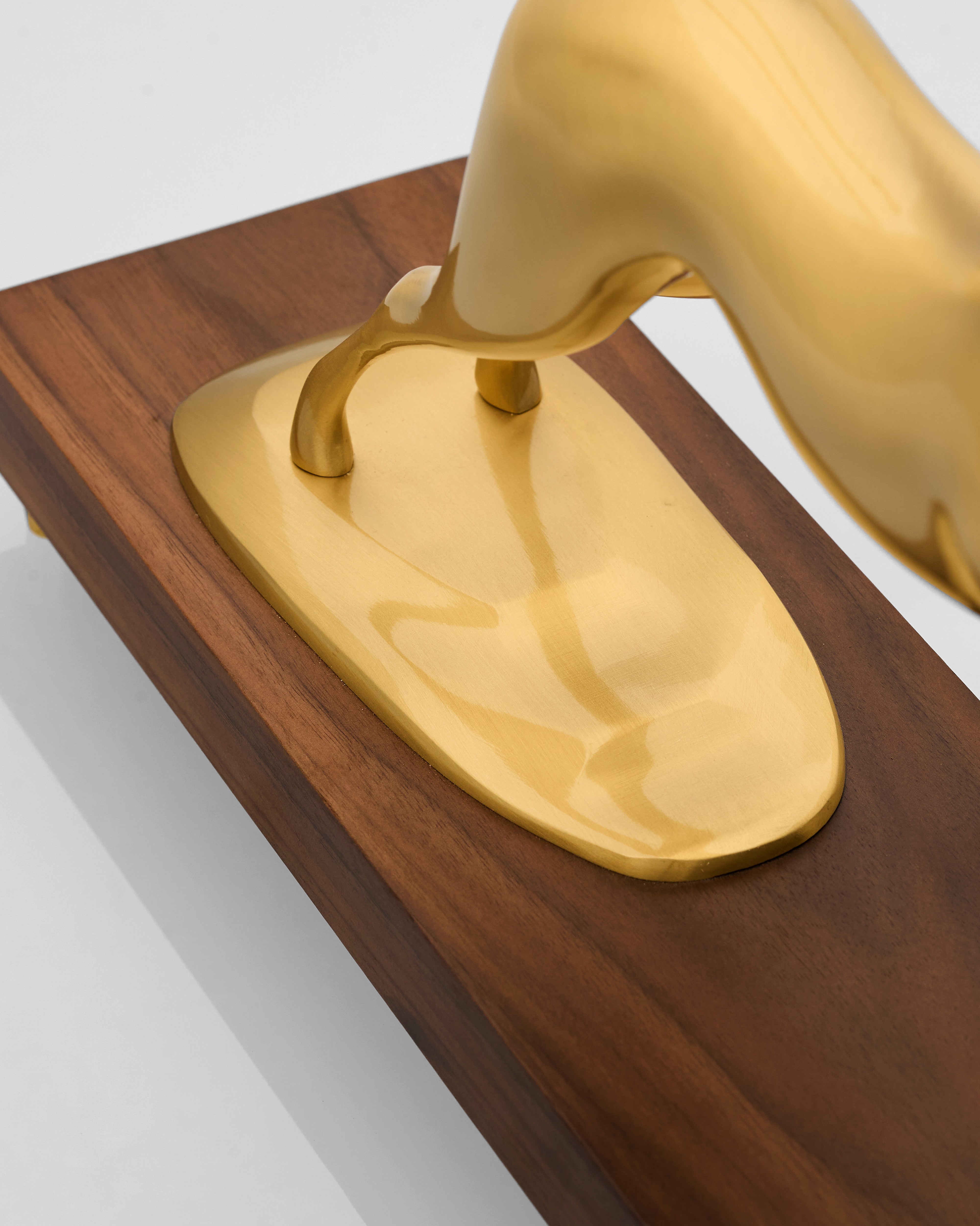 Close-up of dynamic deer decor highlighting artistic form and premium surface detailing